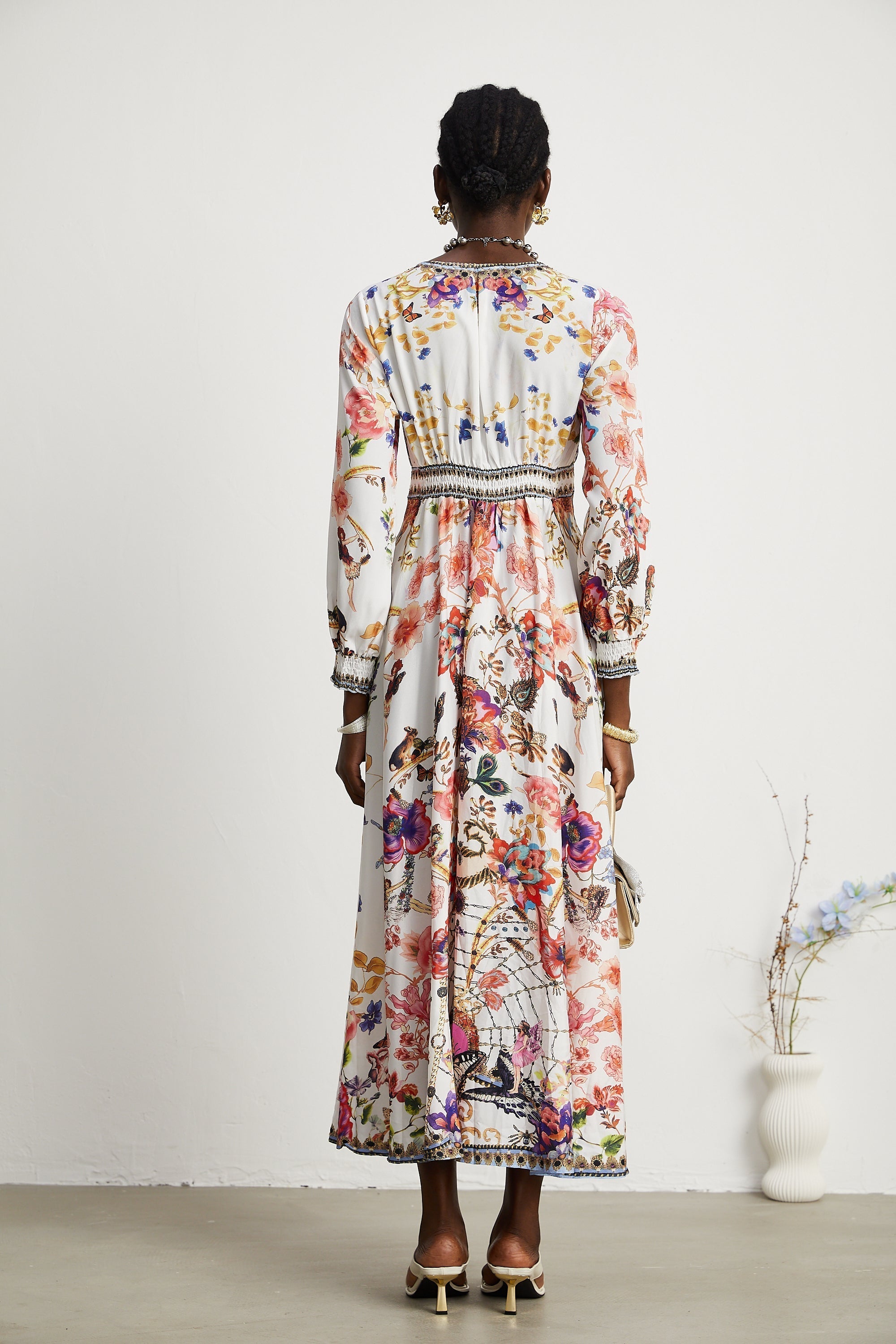Airina Floral V-Neck Maxi Dress