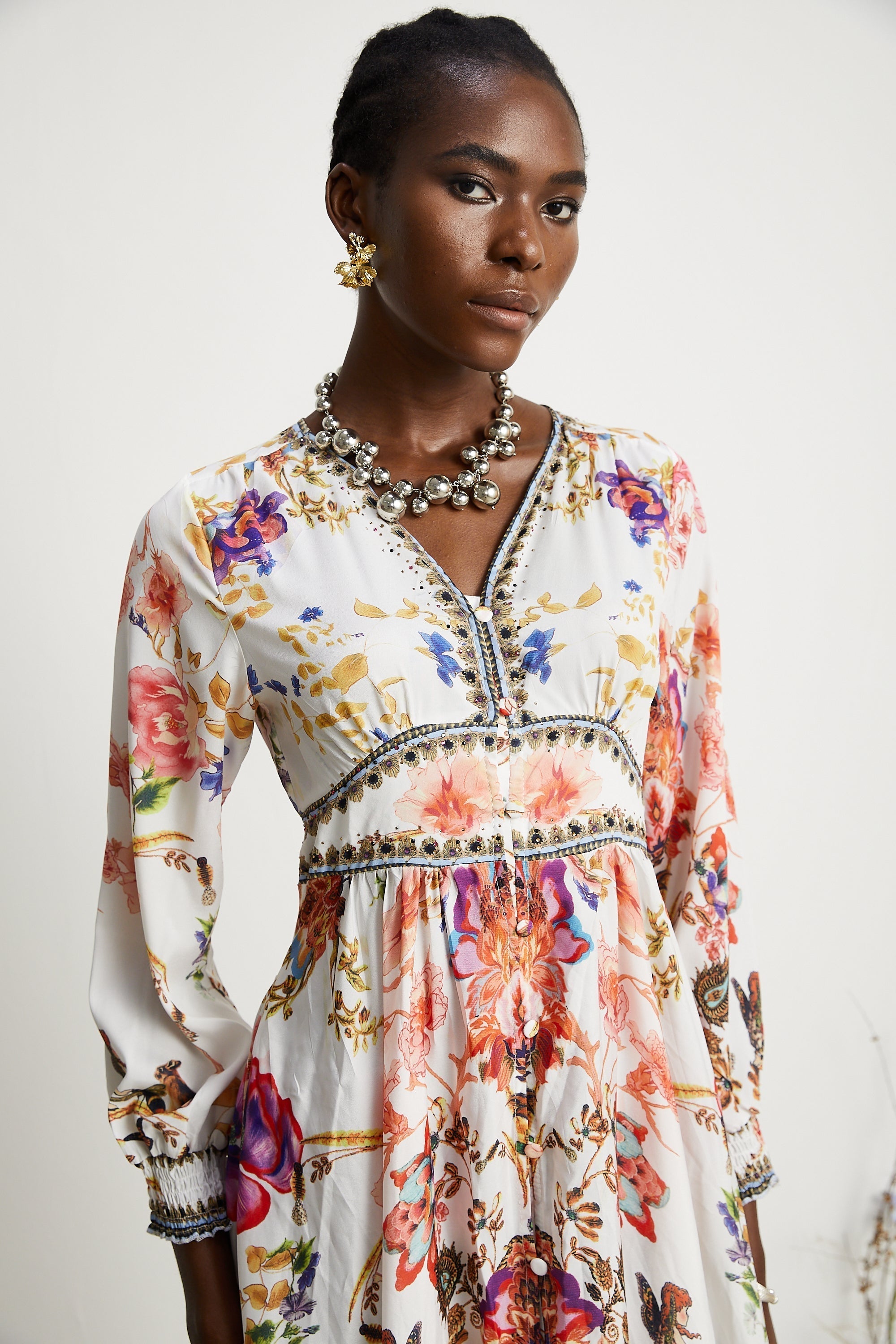 Airina Floral V-Neck Maxi Dress