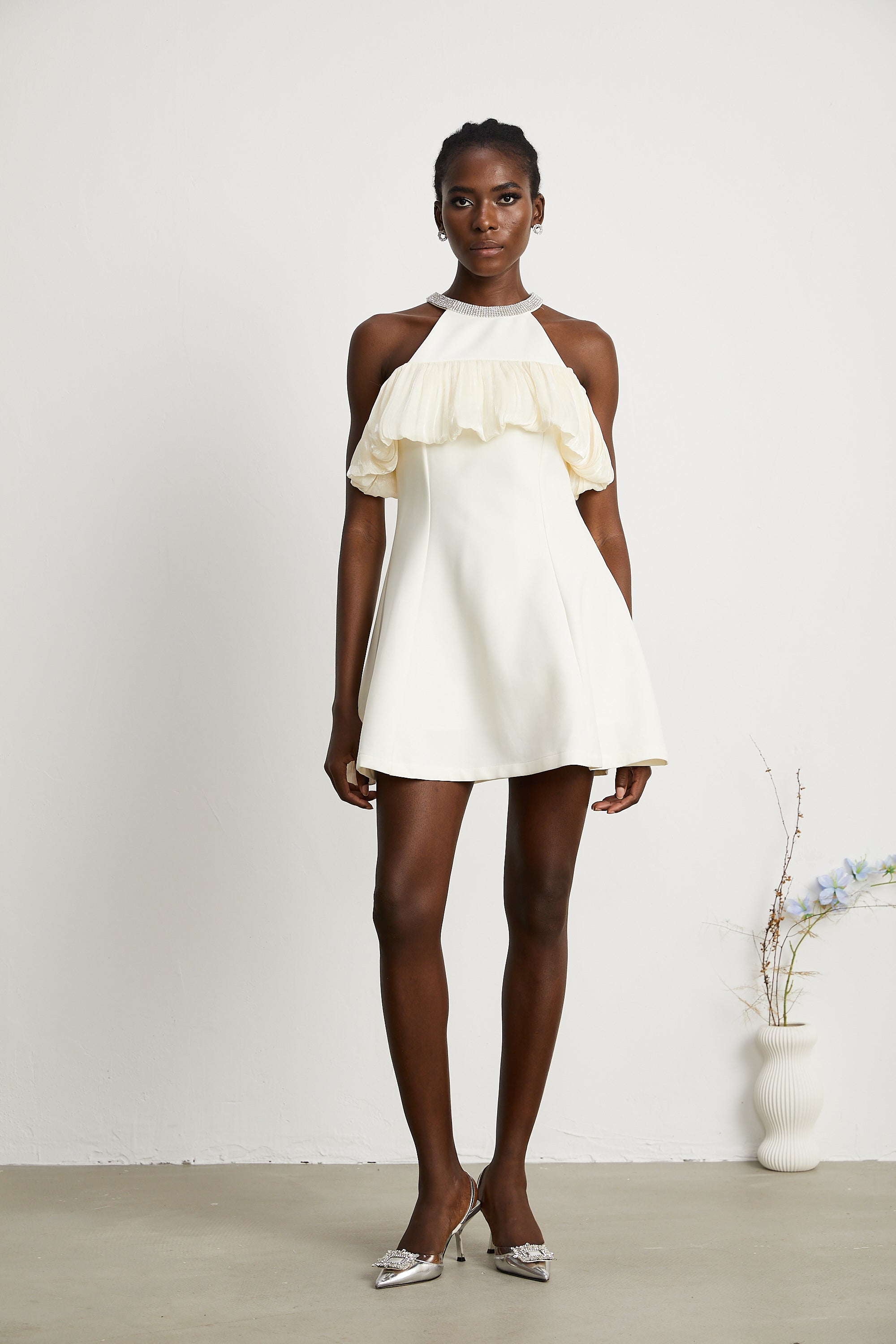 Joséphine Crystal Embellished Sleeveless Mini Dress