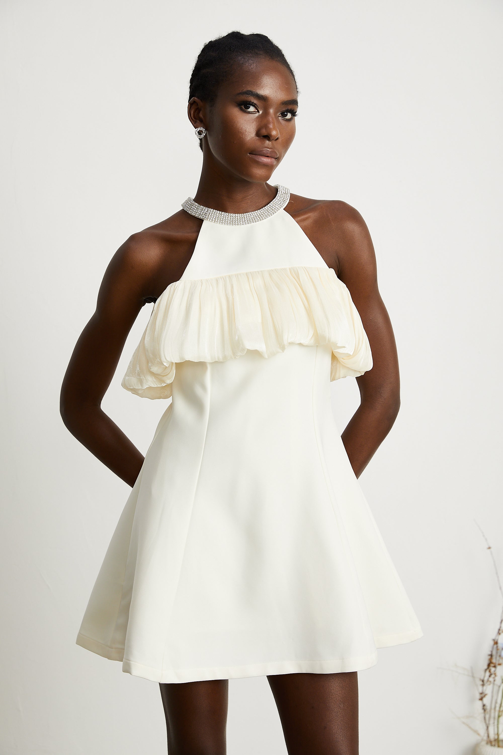 Joséphine Crystal Embellished Sleeveless Mini Dress