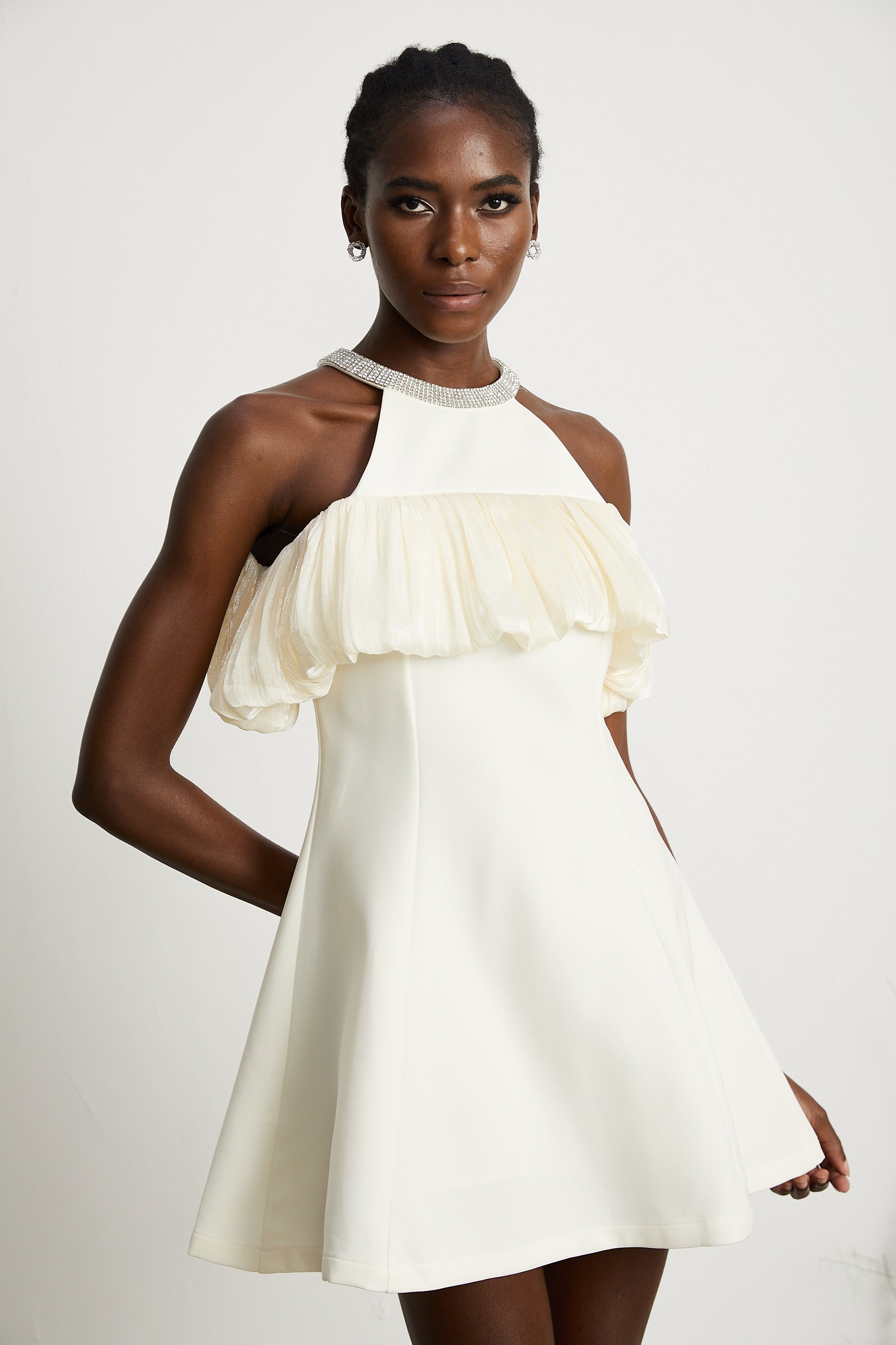 Joséphine Crystal Embellished Sleeveless Mini Dress