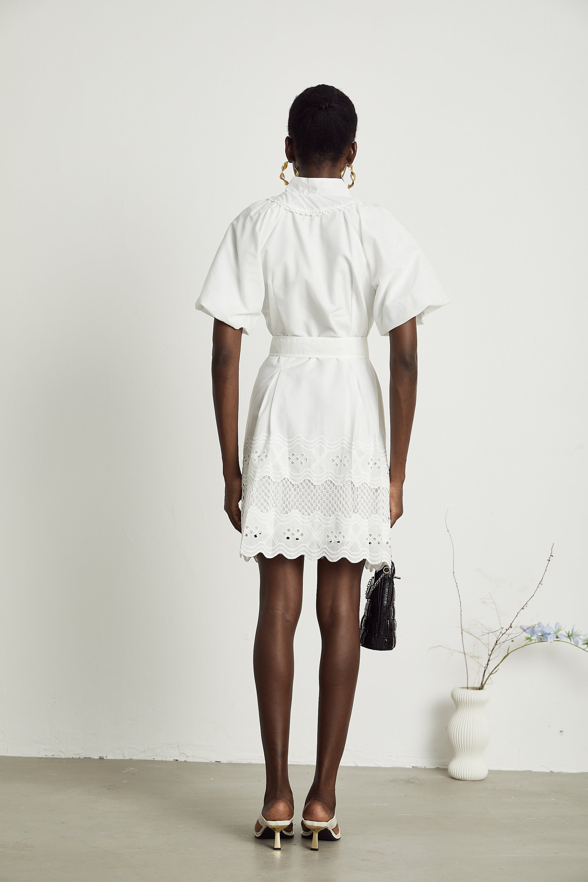 Raphaëlle mini dress with lace details