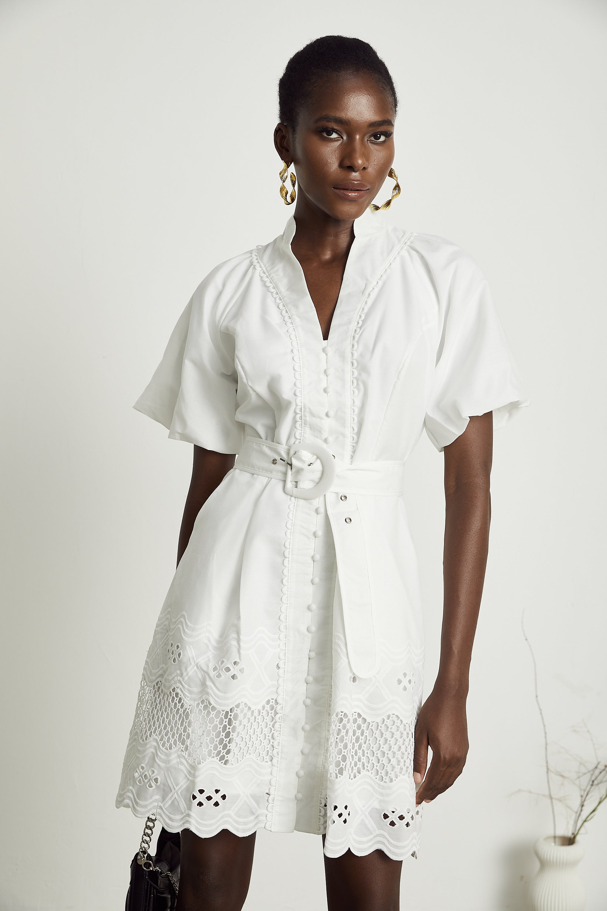 Raphaëlle mini dress with lace details