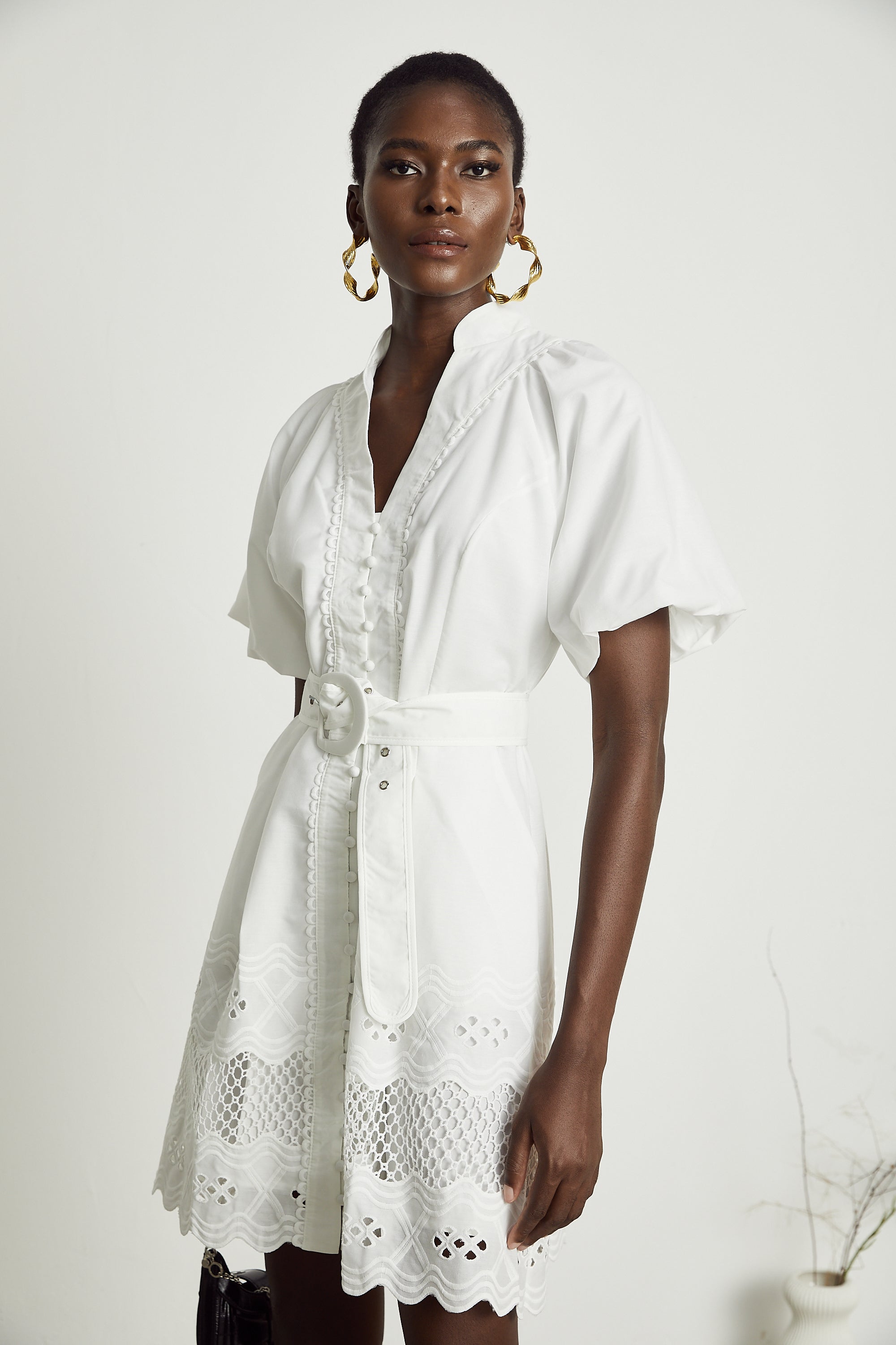 Raphaëlle mini dress with lace details