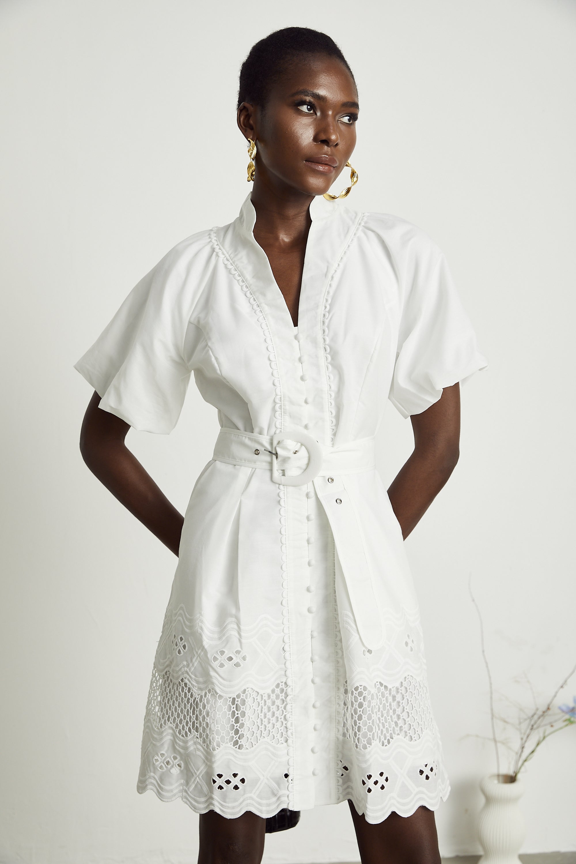 Raphaëlle mini dress with lace details