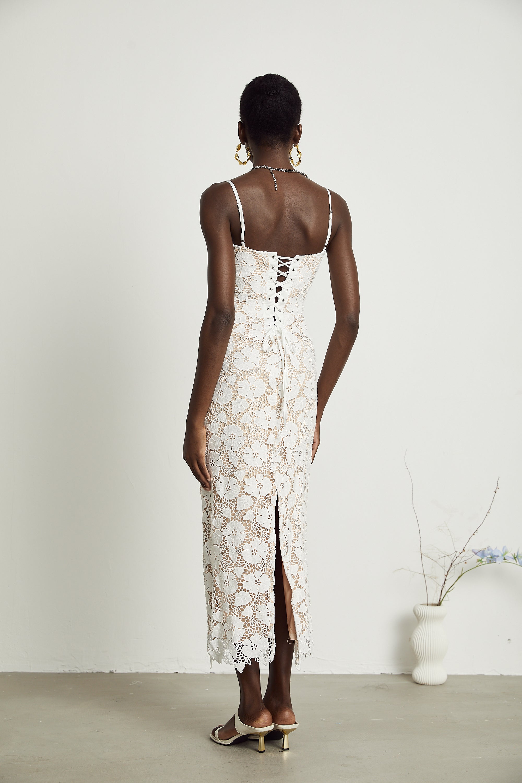 Florence Floral Embroidered Midi Dress