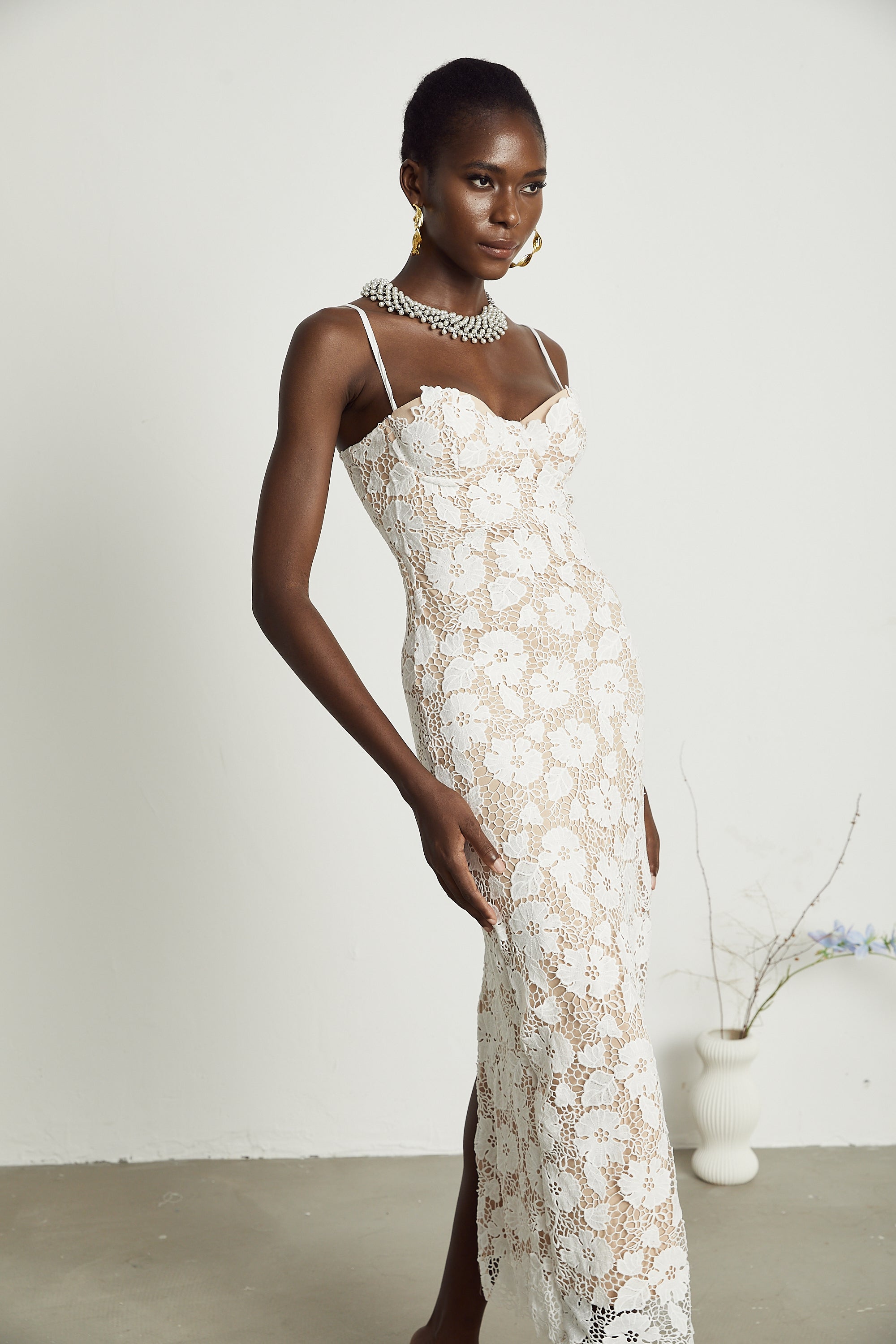 Florence Floral Embroidered Midi Dress