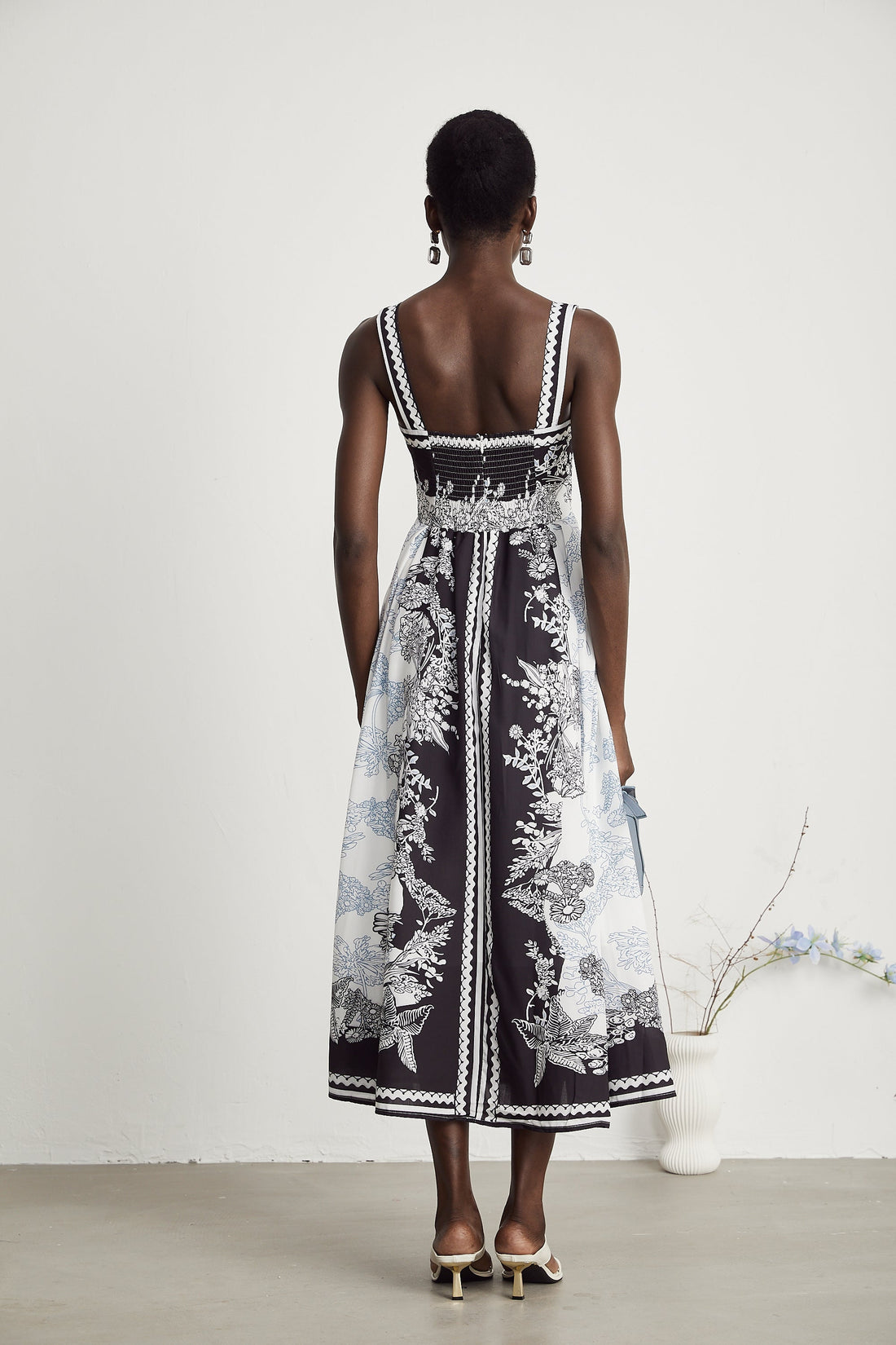 Antibes Graphic Print Midi Dress