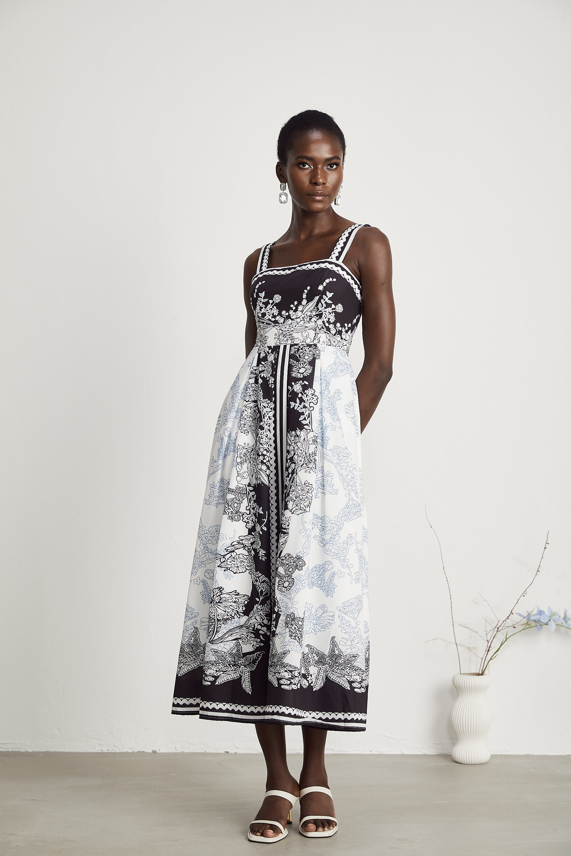 Antibes Midikleid mit Grafikprint
