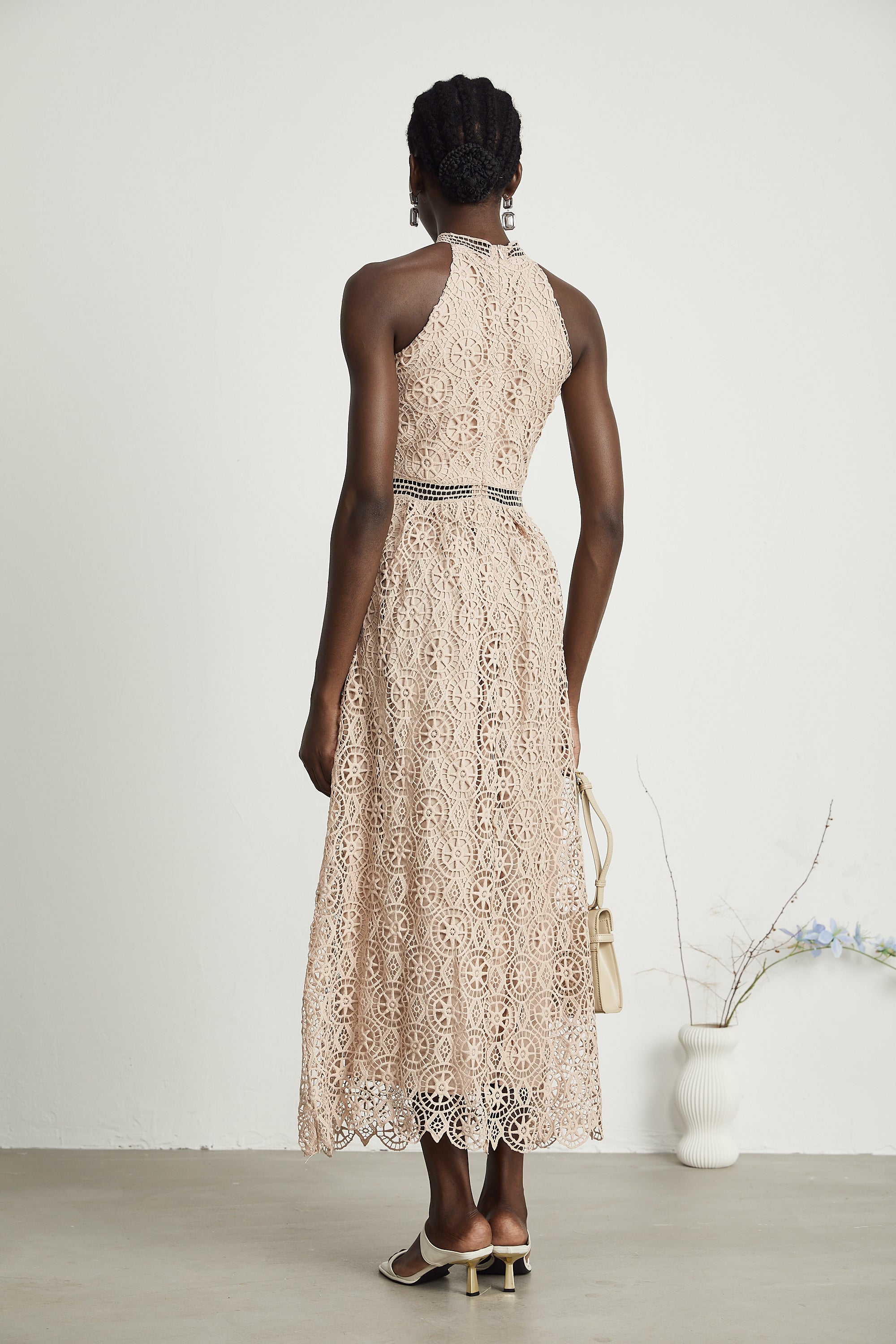 Ela Cut-Out Fitted Midi Dress