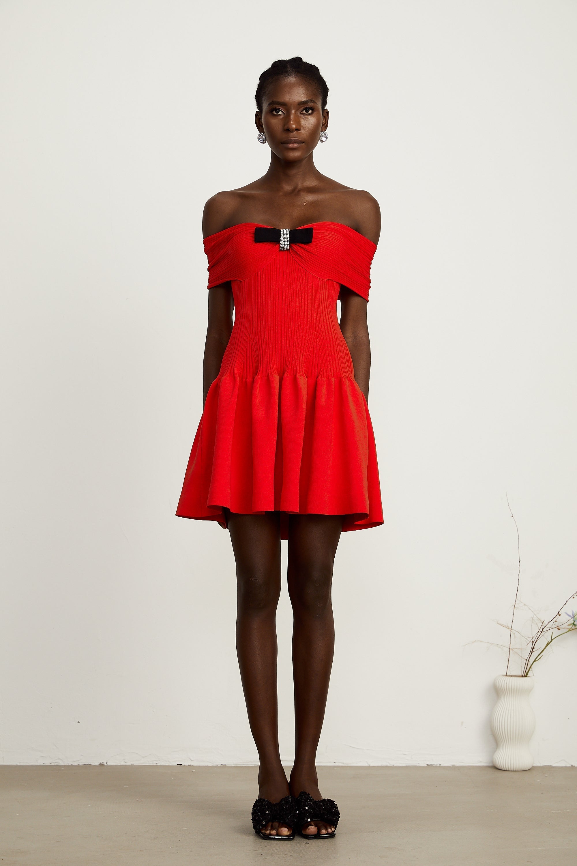 Coralie Strickminikleid mit Schleifendetail