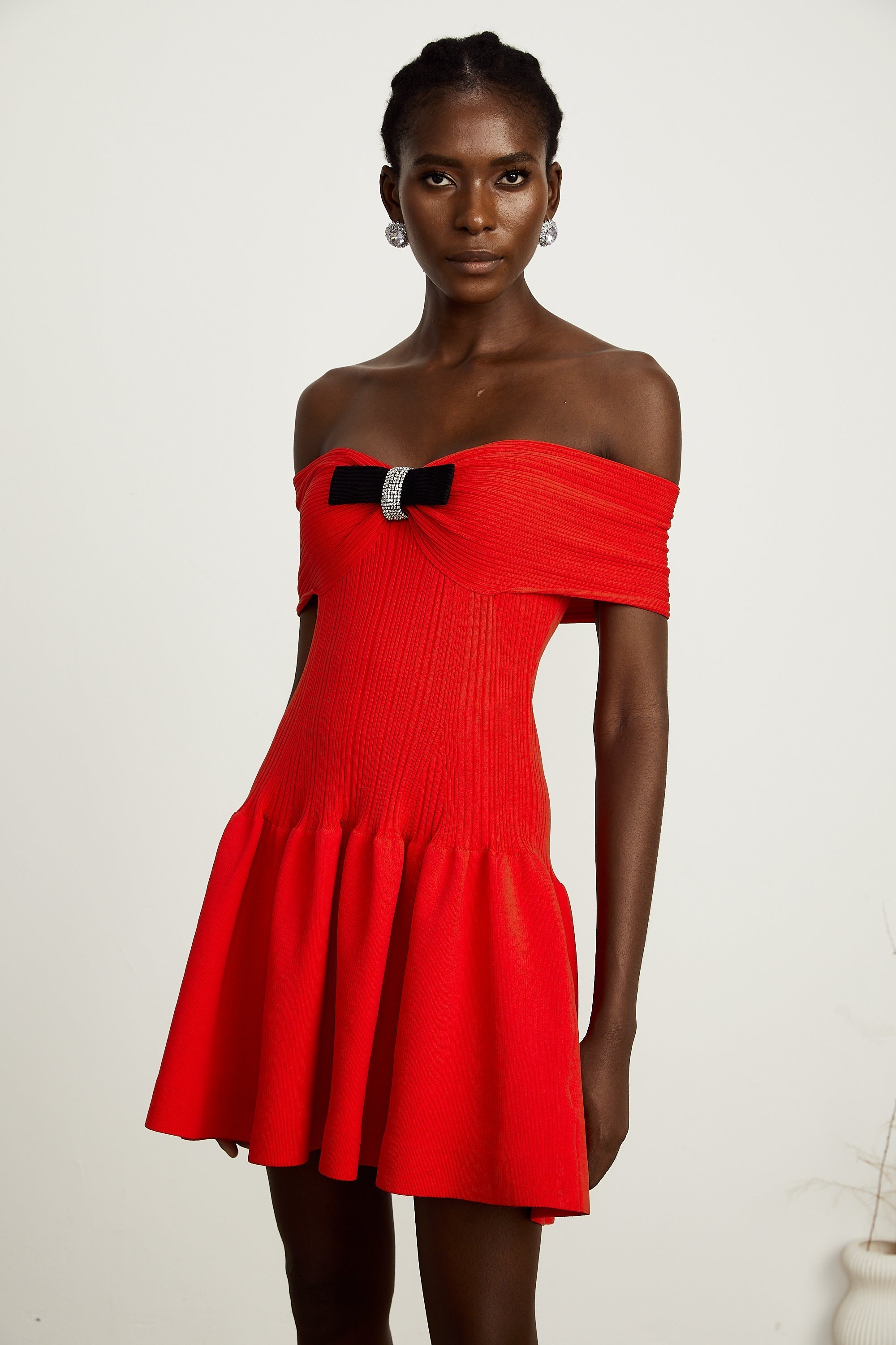 Coralie Strickminikleid mit Schleifendetail