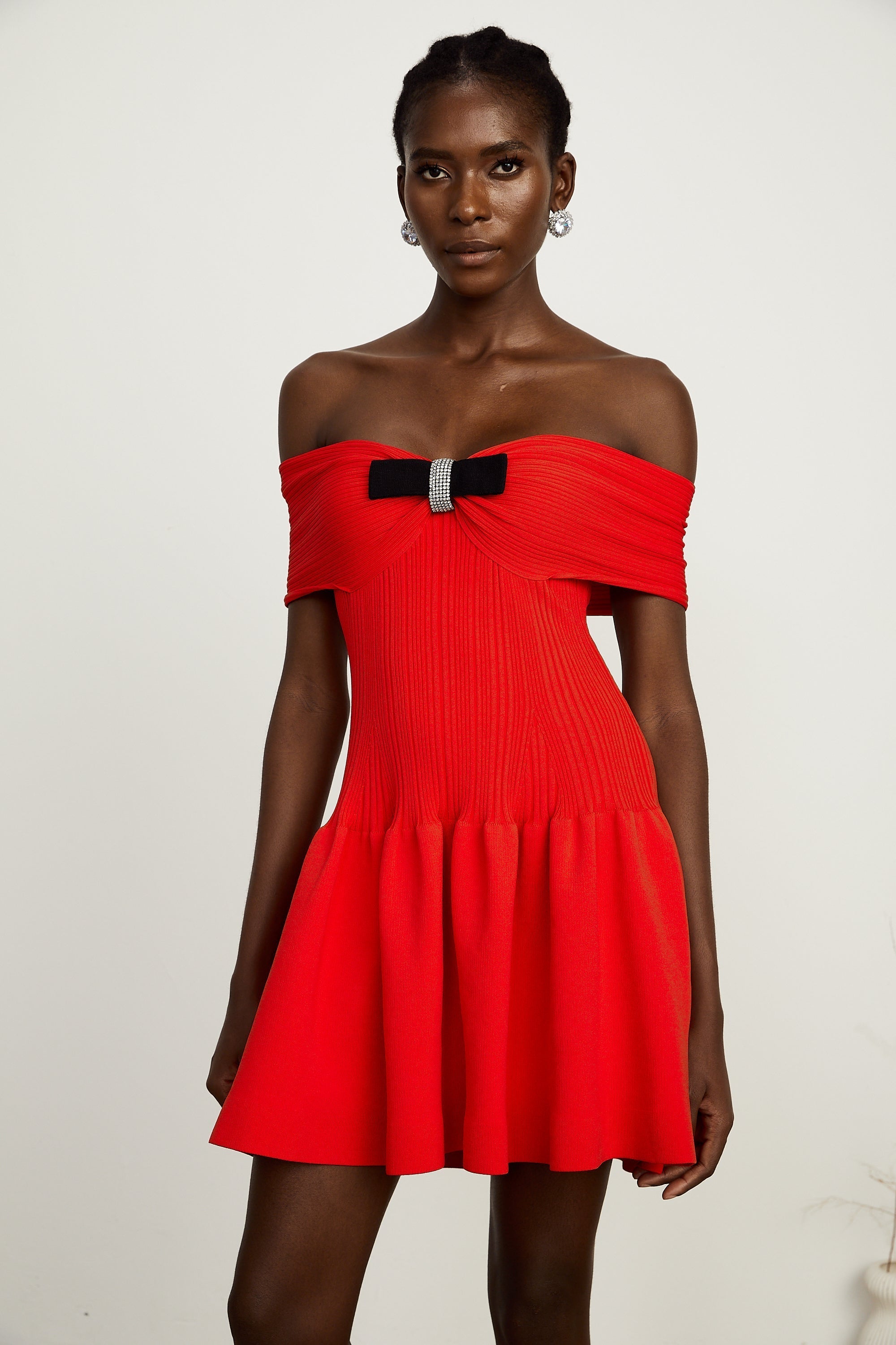 Coralie Strickminikleid mit Schleifendetail