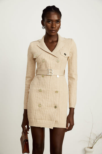 Clémence Minikleid aus Monogramm-Jacquard-Strick