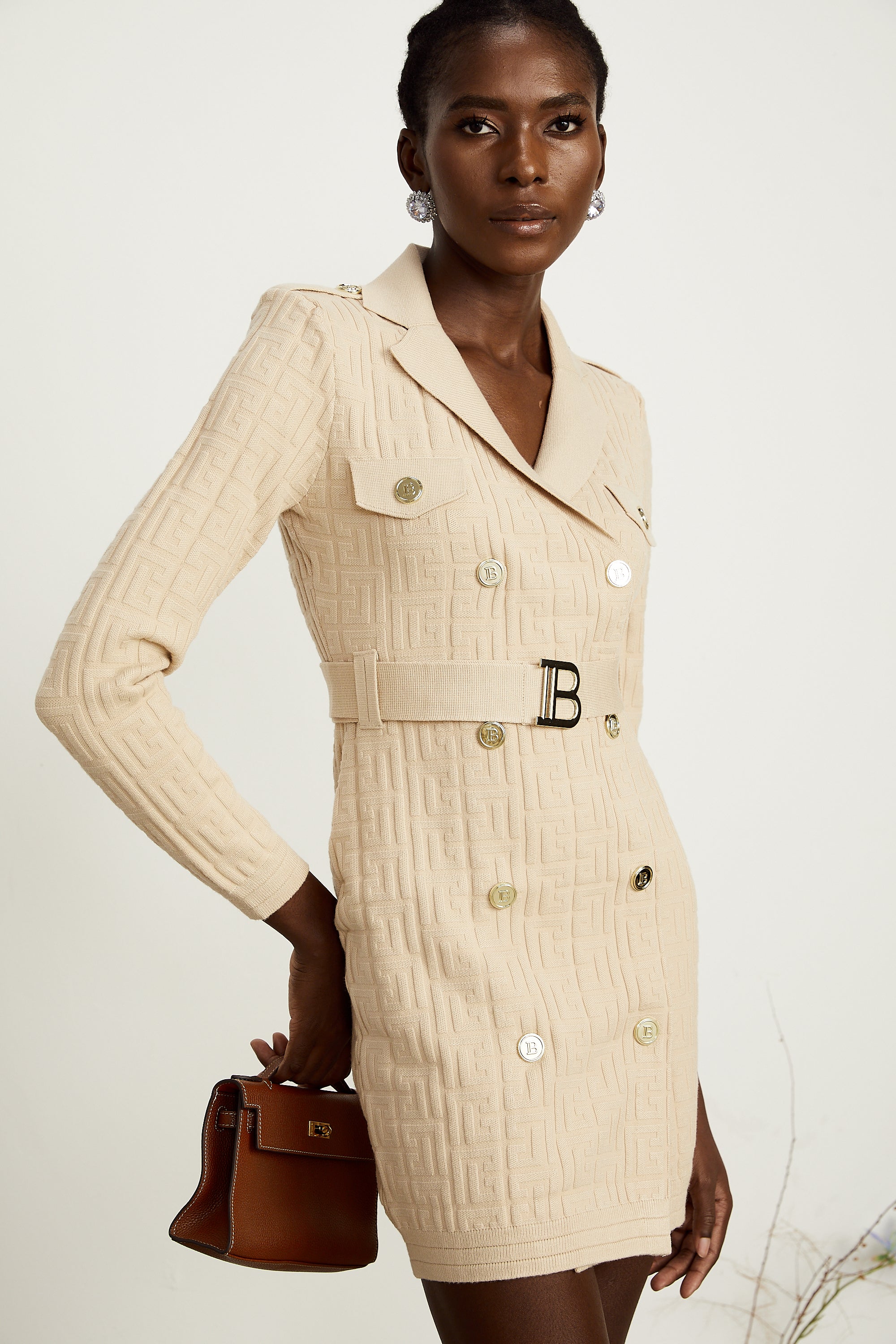 Clémence Minikleid aus Monogramm-Jacquard-Strick
