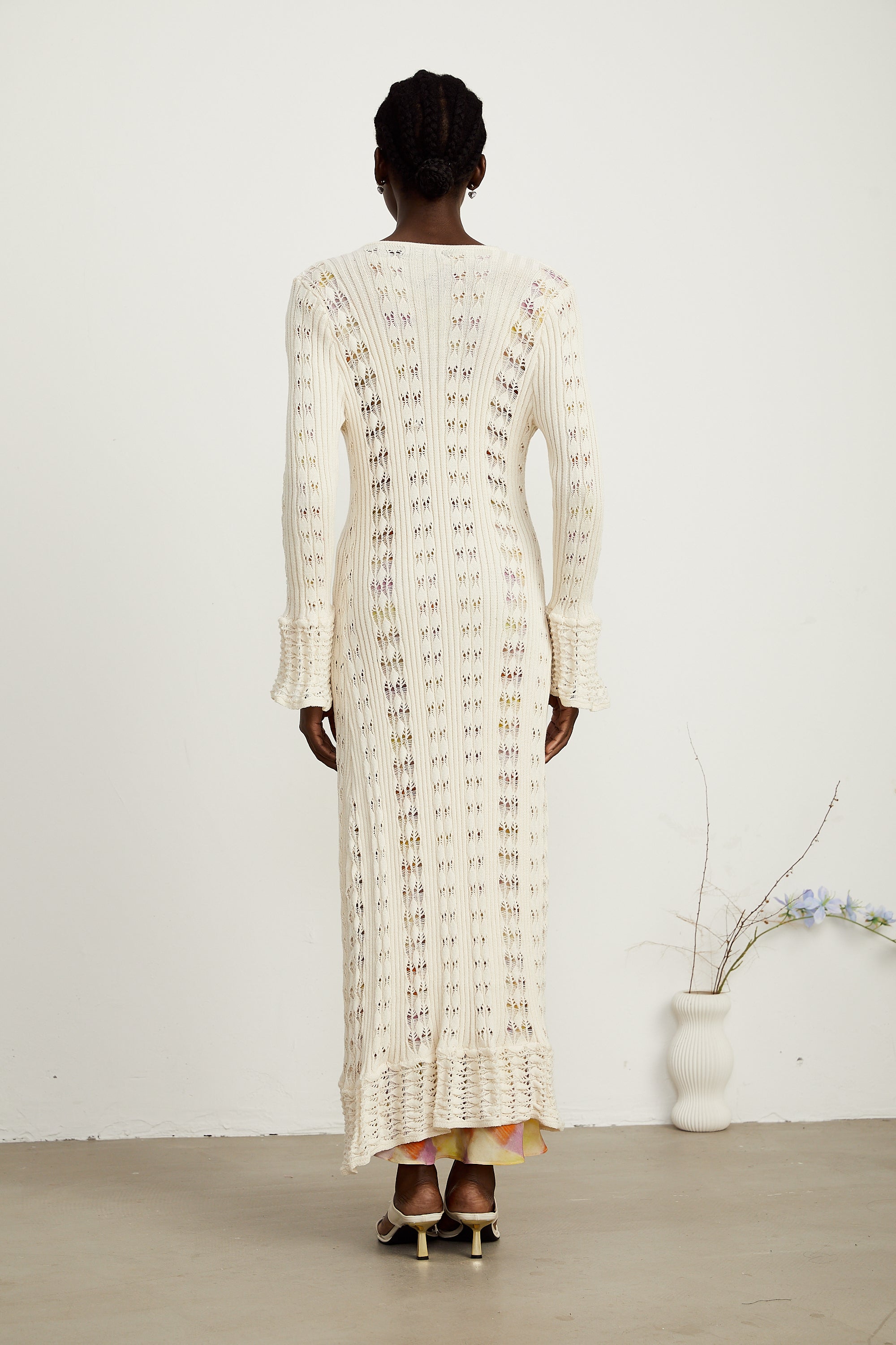 Emeline Crochet Long Cardigan