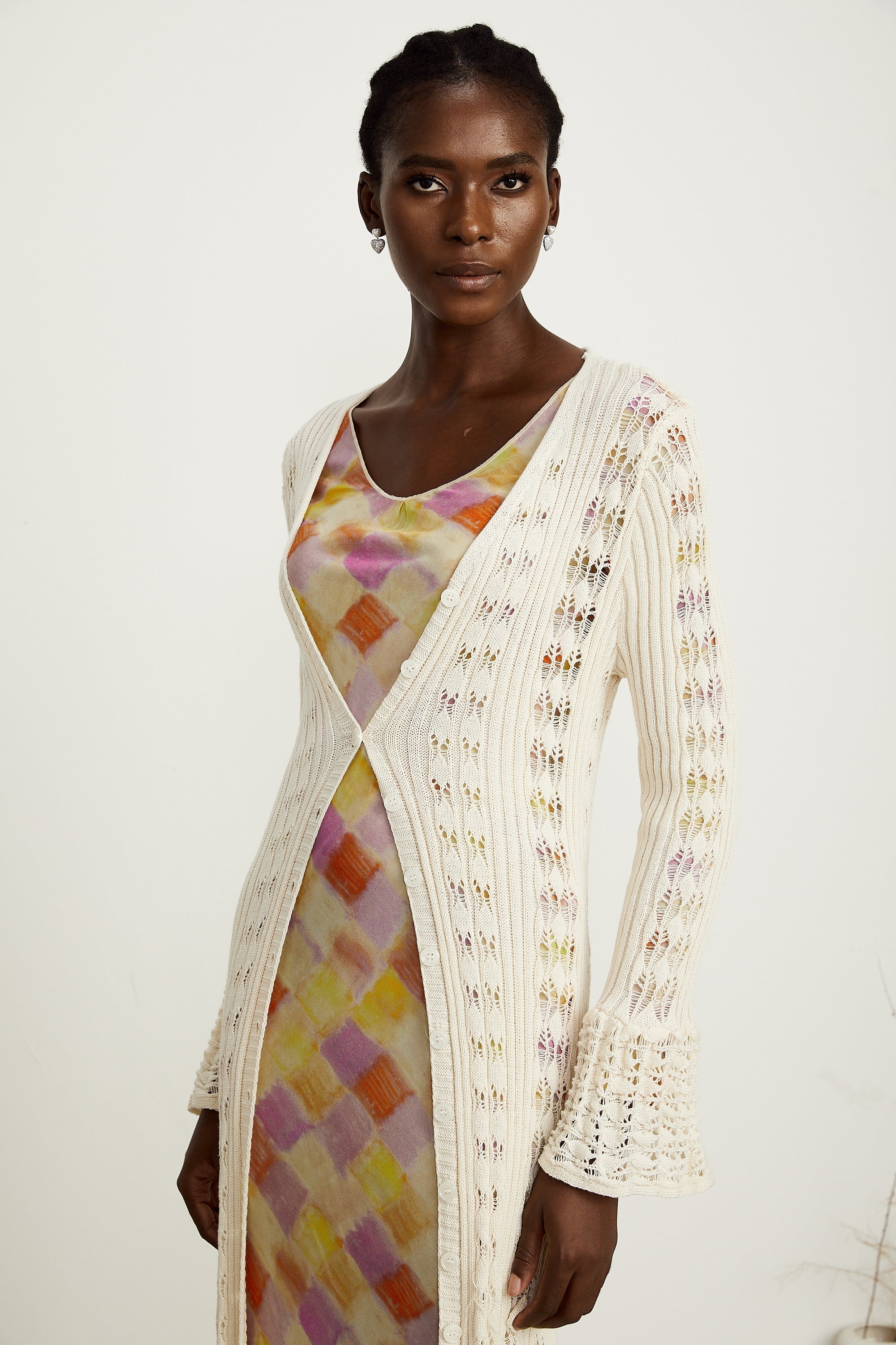 Emeline Crochet Long Cardigan