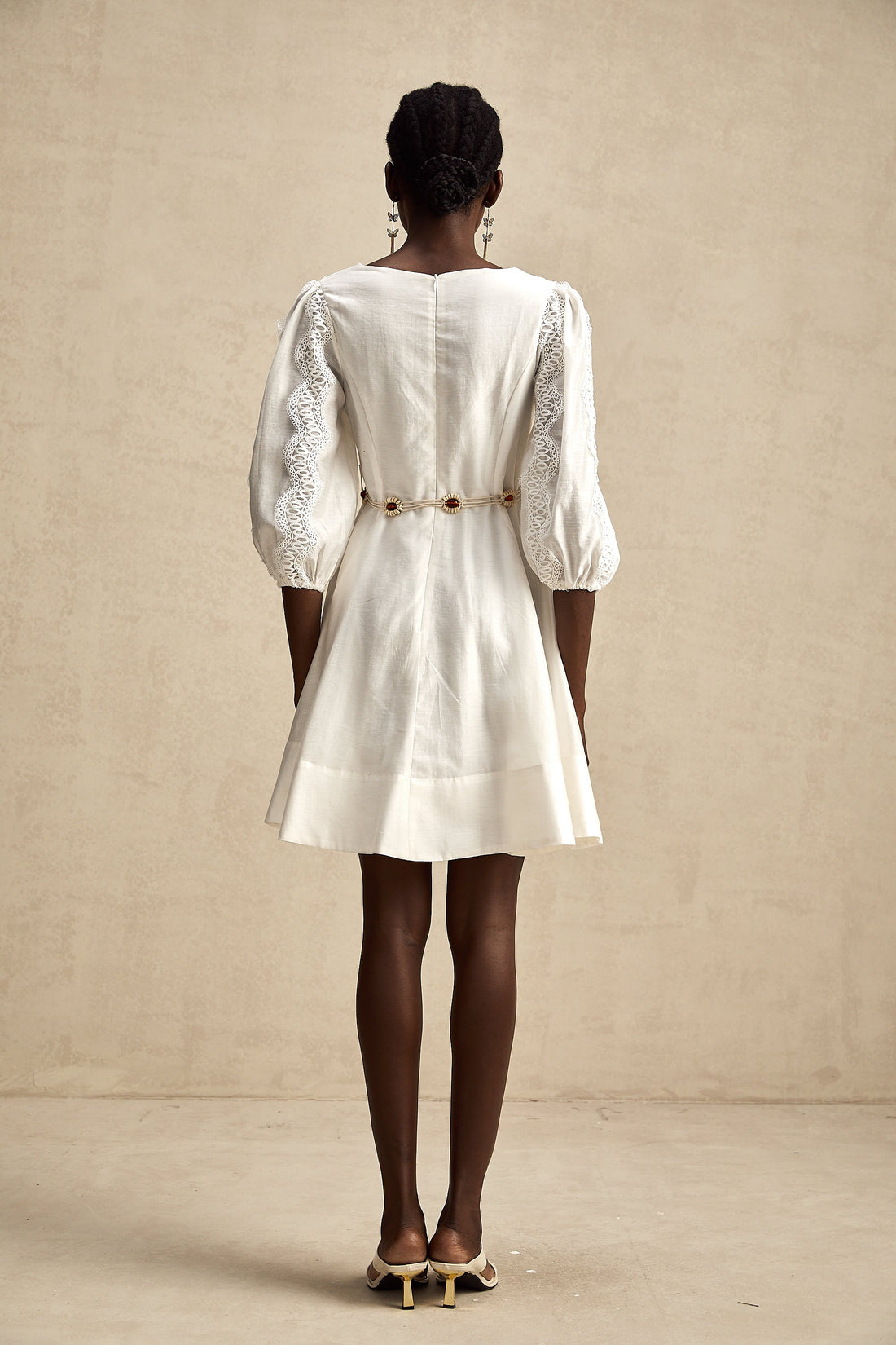 Ophelie Embroidered Cut-Out Mini Dress