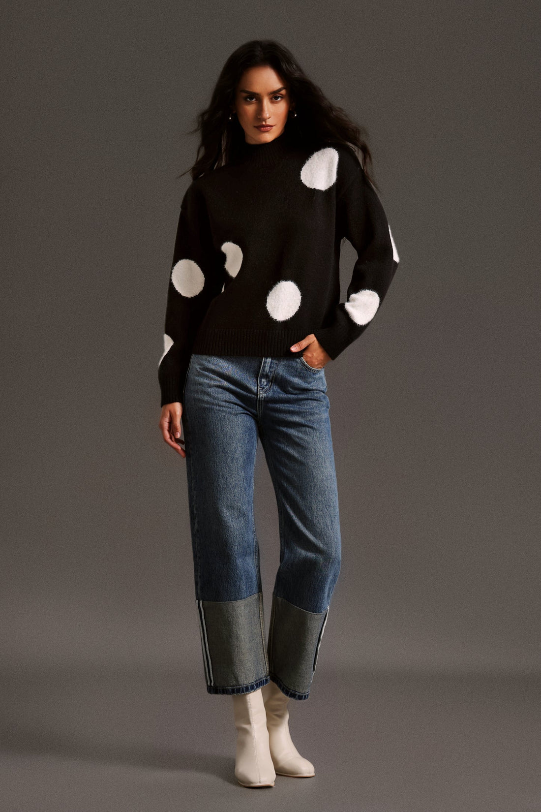 High Neck Long Sleeve Top