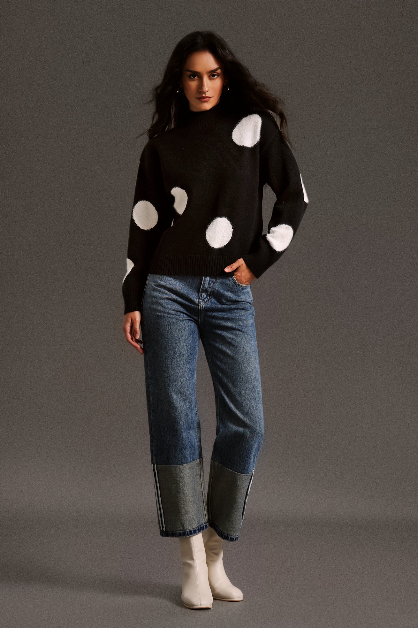 High Neck Long Sleeve Top