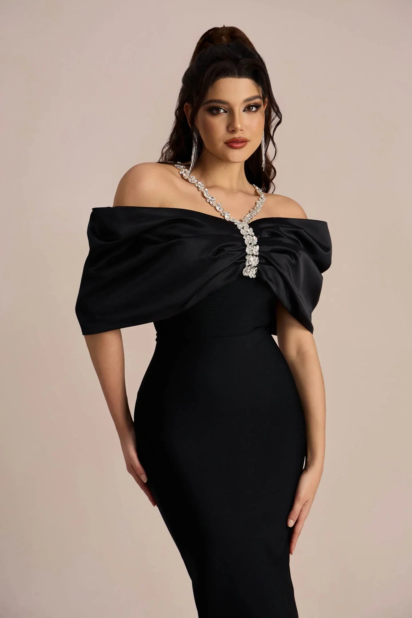 Leonya Off-Shoulder Midi Dress