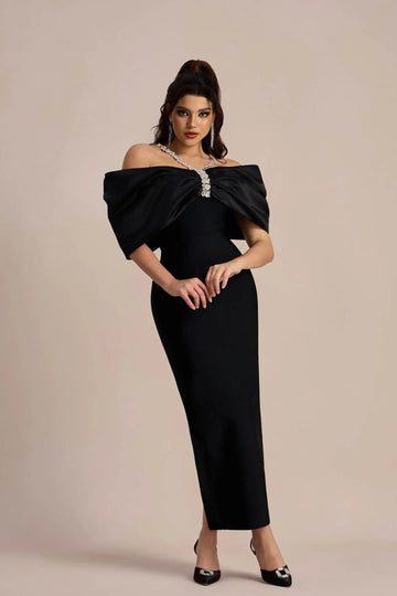Leonya Off-Shoulder Midi Dress