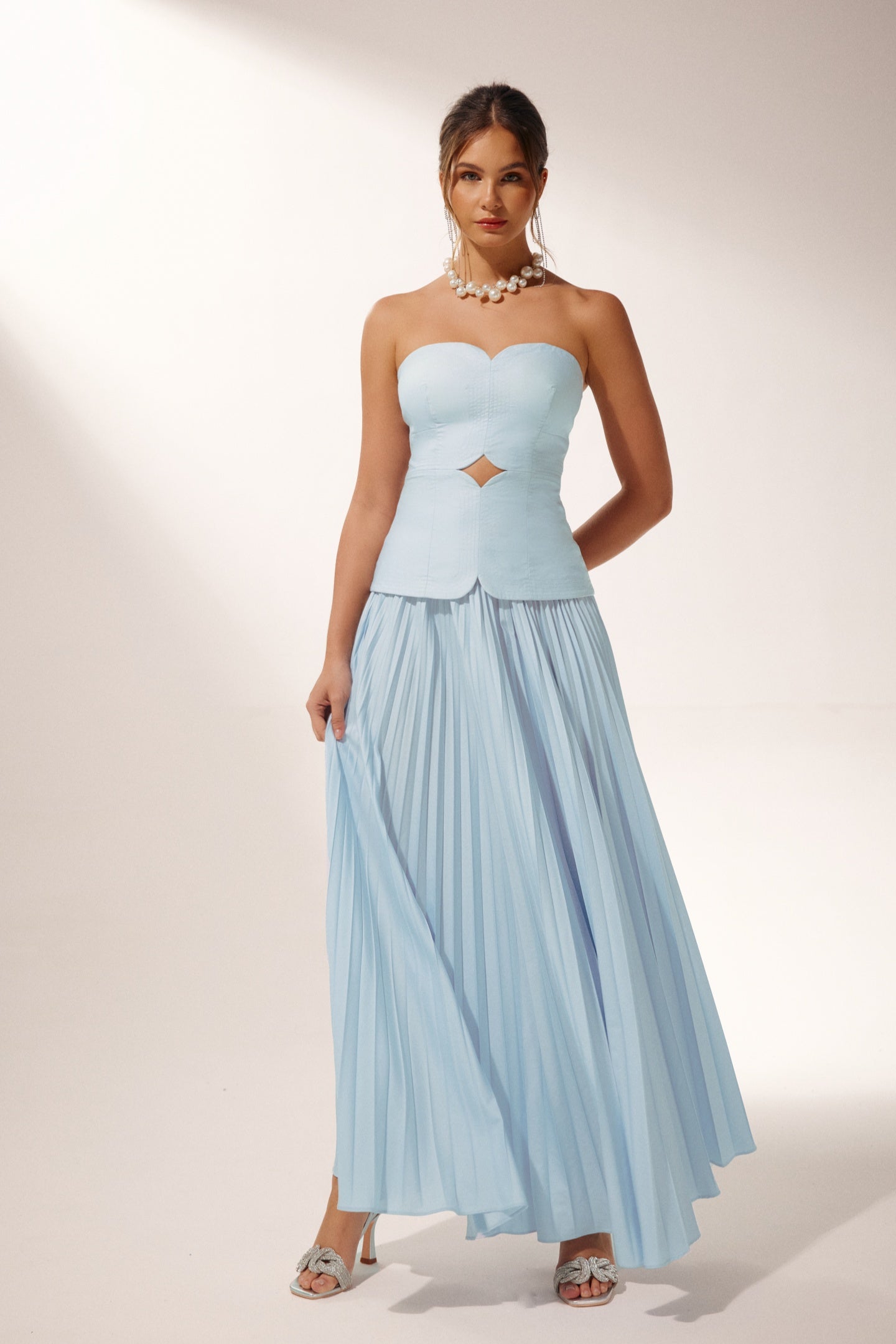 Beatrice Cut-Out Pleated Maxi Set