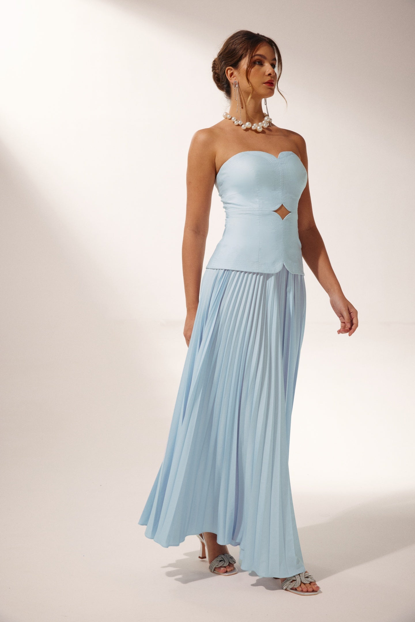 Beatrice Cut-Out Pleated Maxi Set