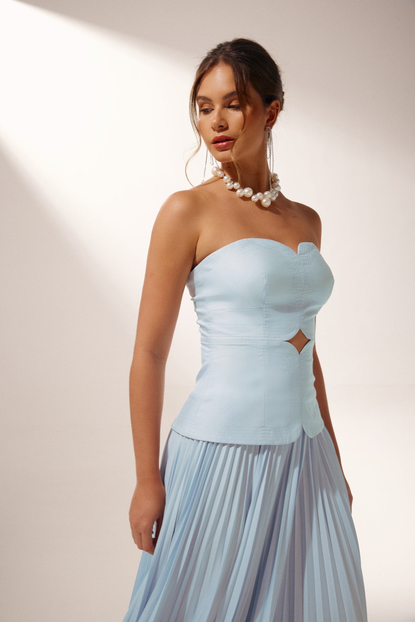 Beatrice Cut-Out Pleated Maxi Set