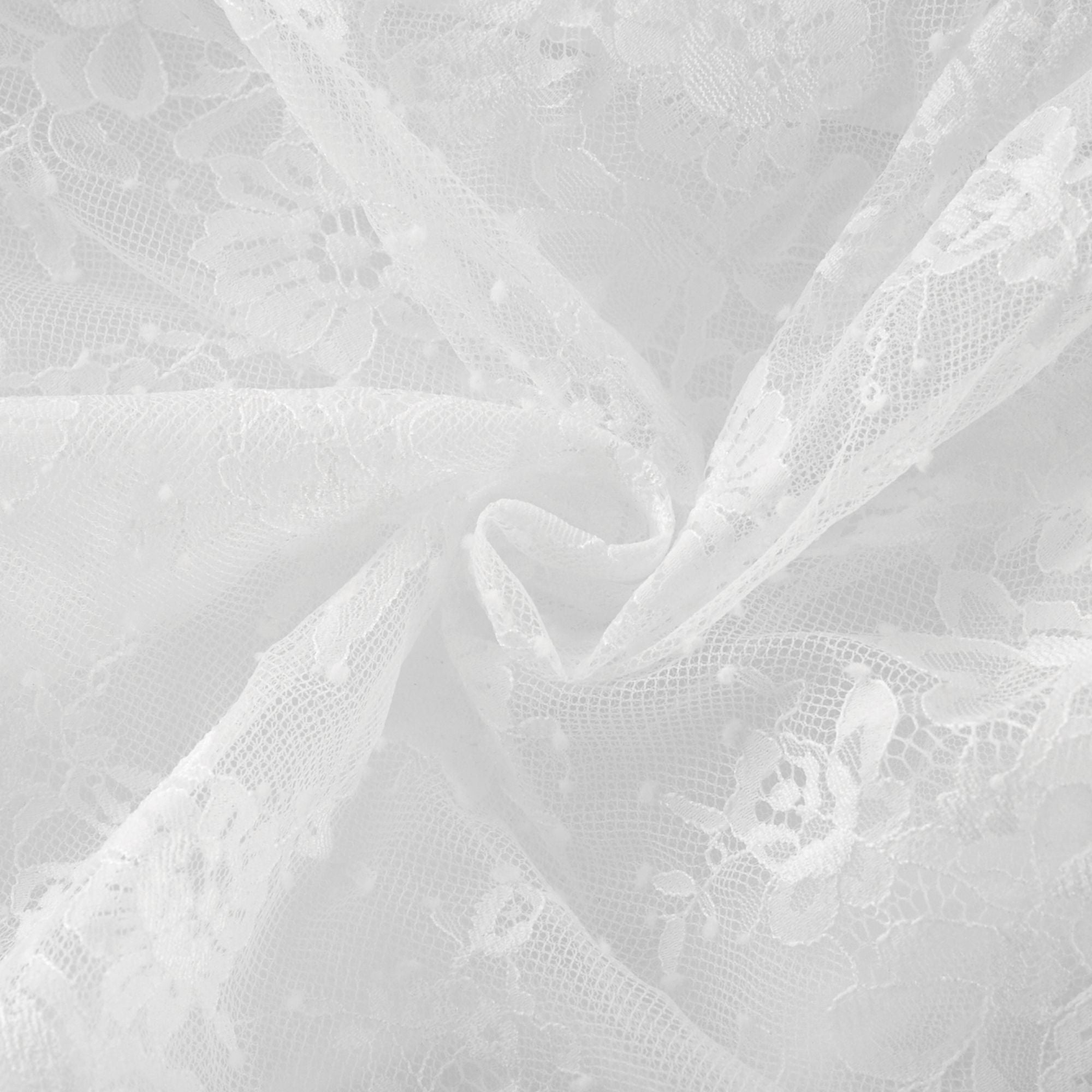Mehrlagiges Midikleid aus weißer Spitze von Mélisande