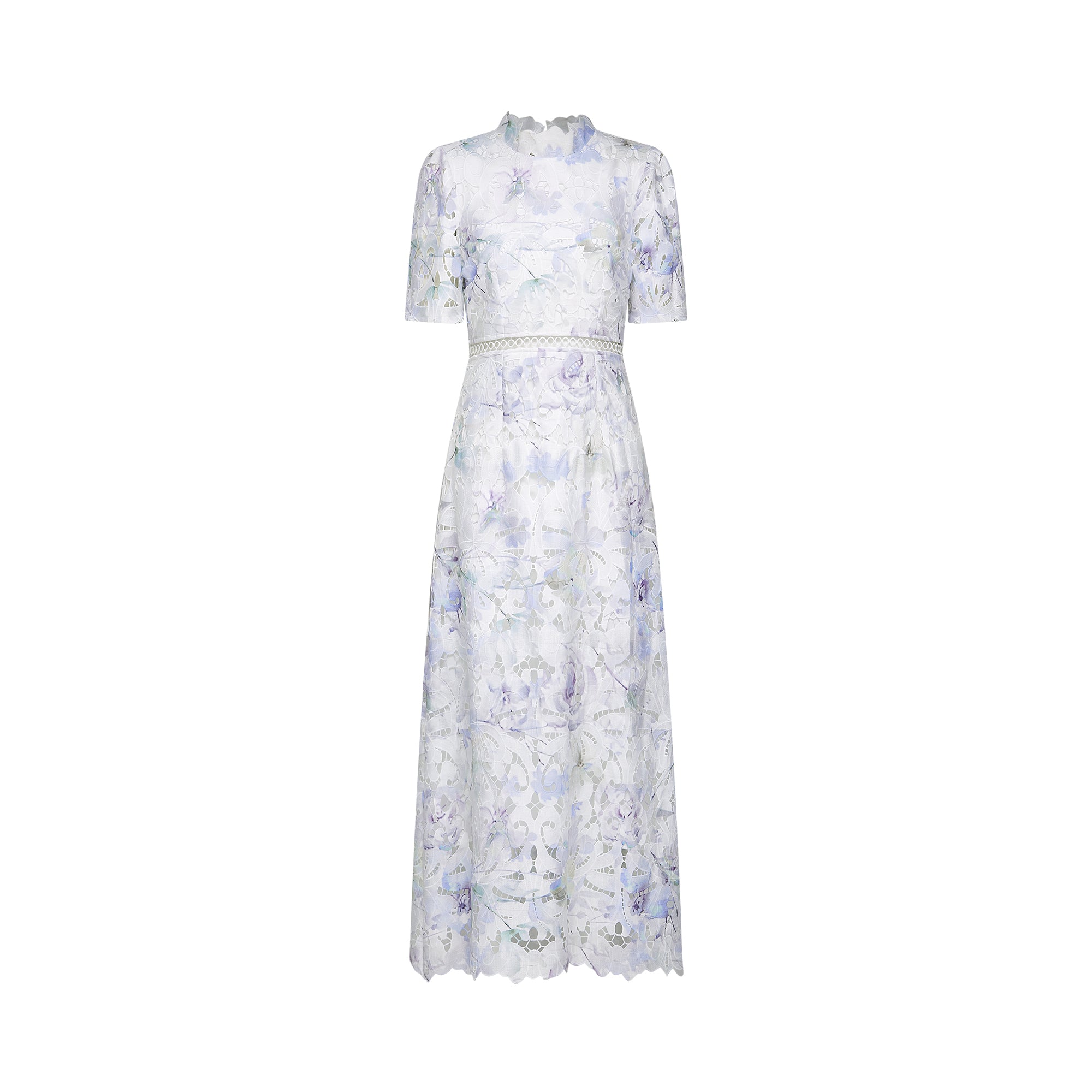 Blanche Lace Cut-Out Midi Dress