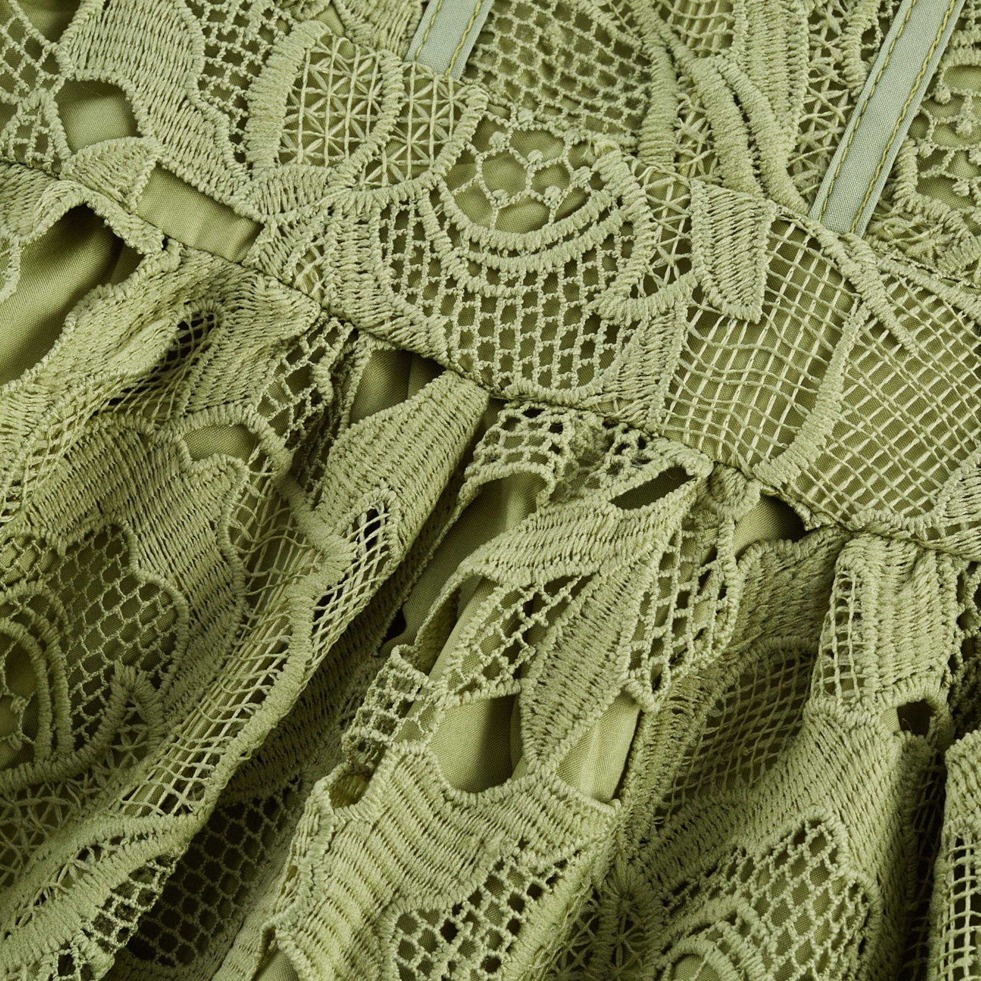 Inès Dantel Cut-Out Midi Elbise