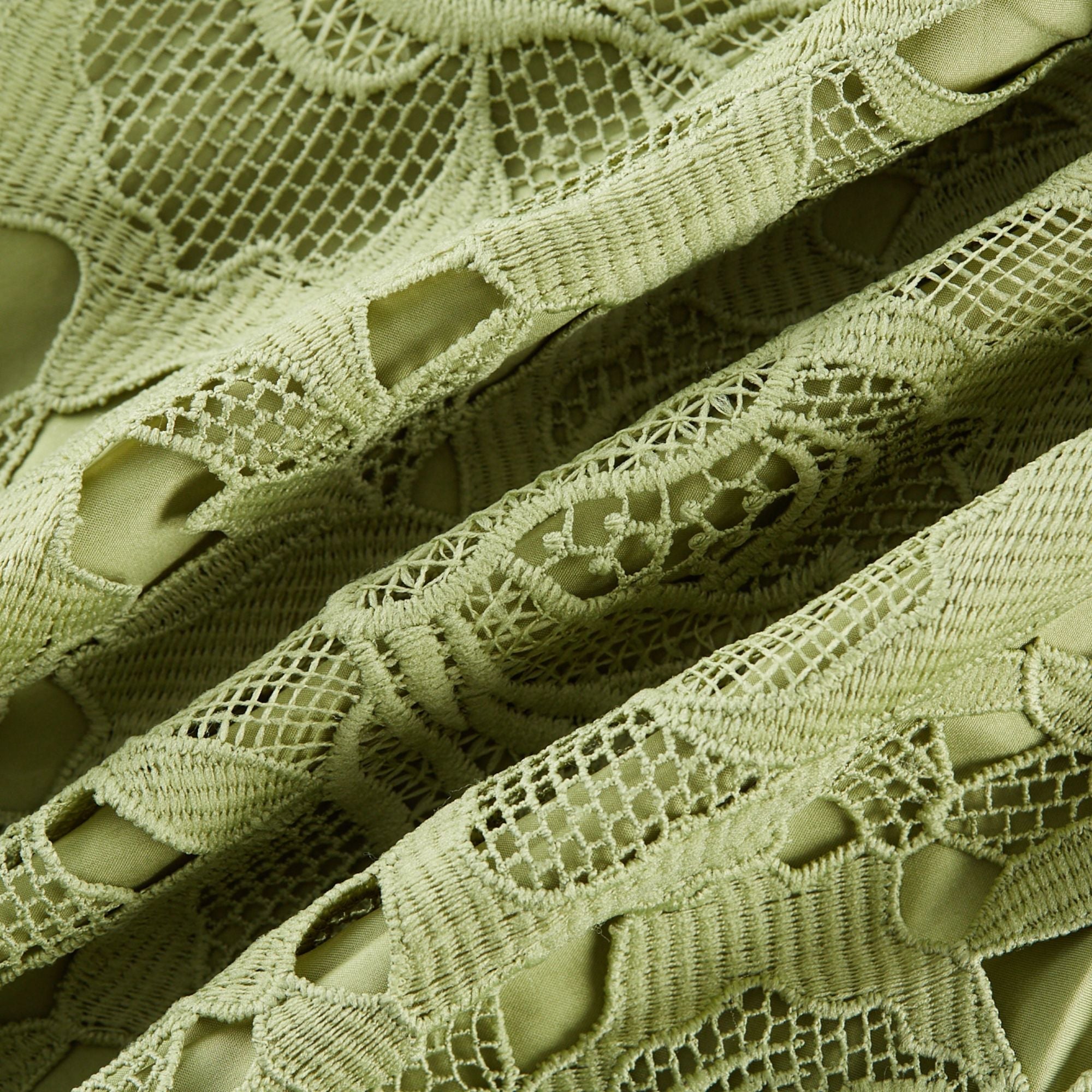 Inès Dantel Cut-Out Midi Elbise