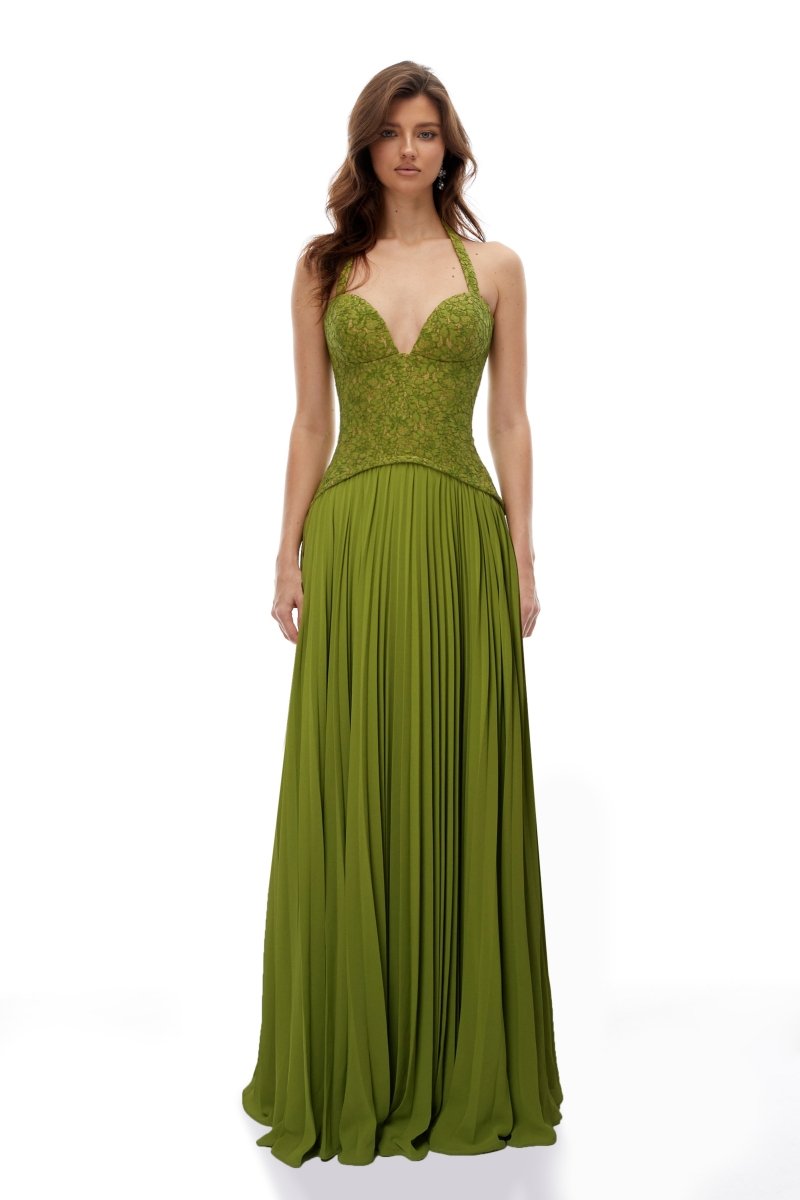 Emerald Korse Maxi Elbise