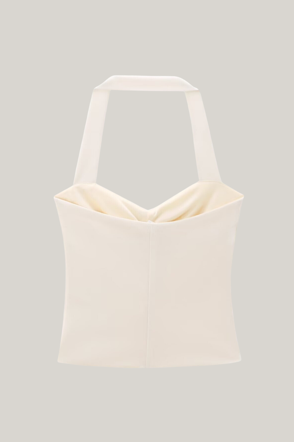 Bluse mit Muschelausschnitt und Neckholder