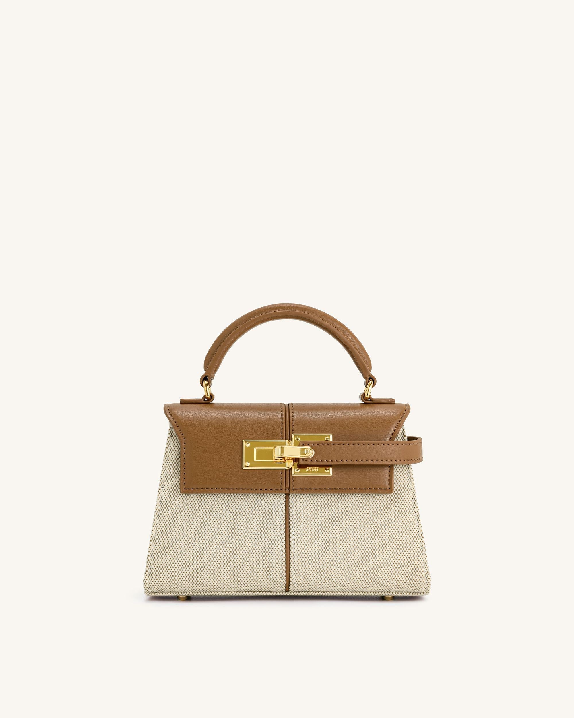Elise Top Handle Bag – Kahverengi Kanvas