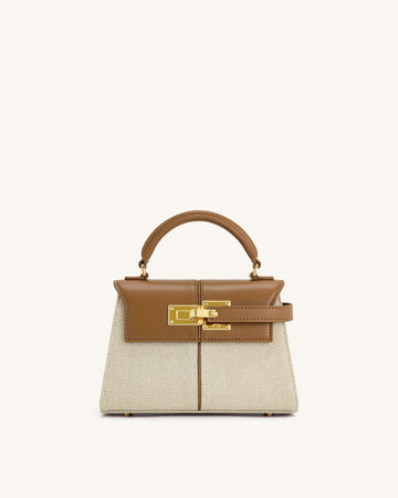 Elise Top Handle Bag – Kahverengi Kanvas