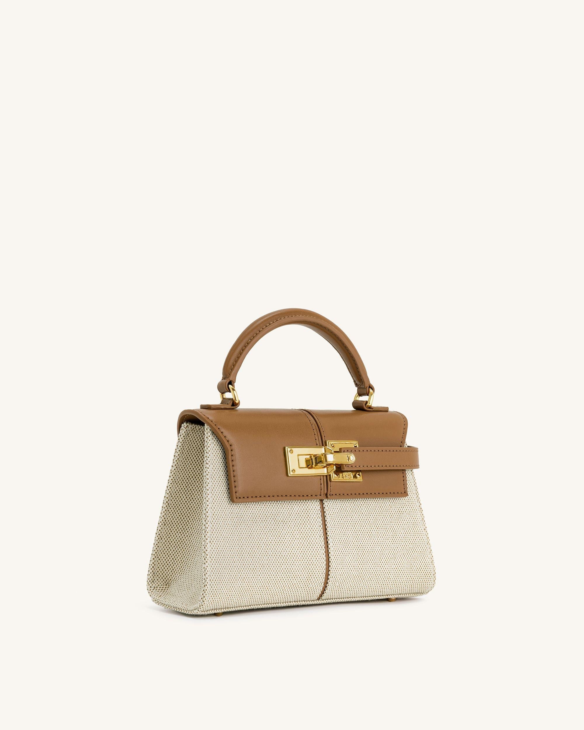 Elise Top Handle Bag – Kahverengi Kanvas