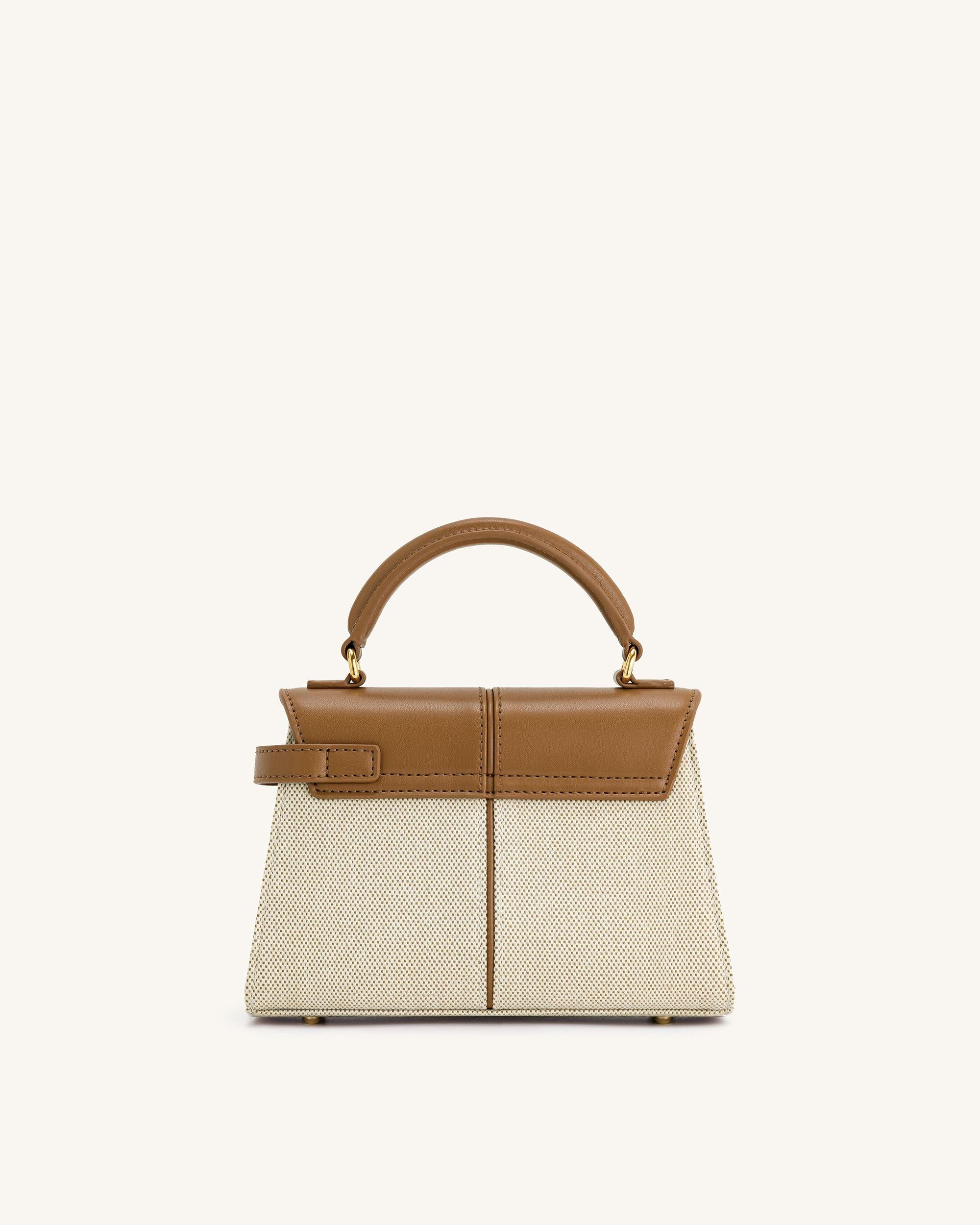 Elise Top Handle Bag – Kahverengi Kanvas