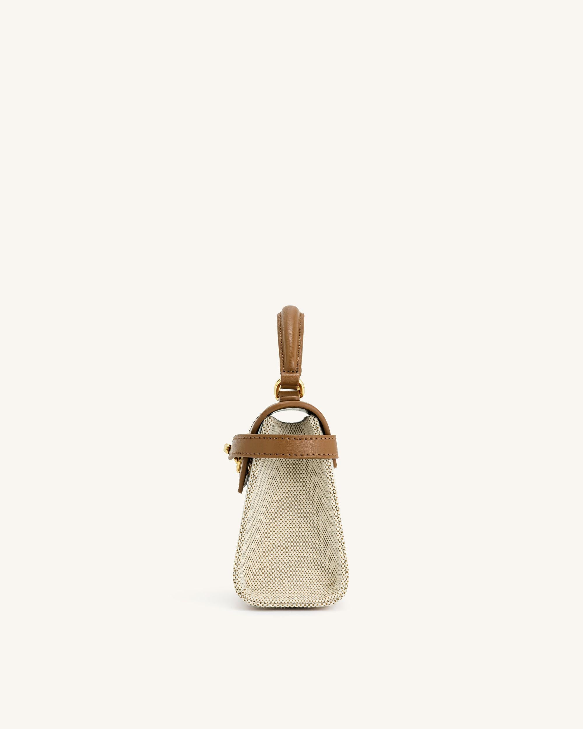 Elise Top Handle Bag – Kahverengi Kanvas