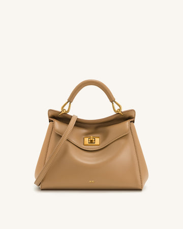 Lucia Classic Henkeltasche – Braun (Veganes Leder)