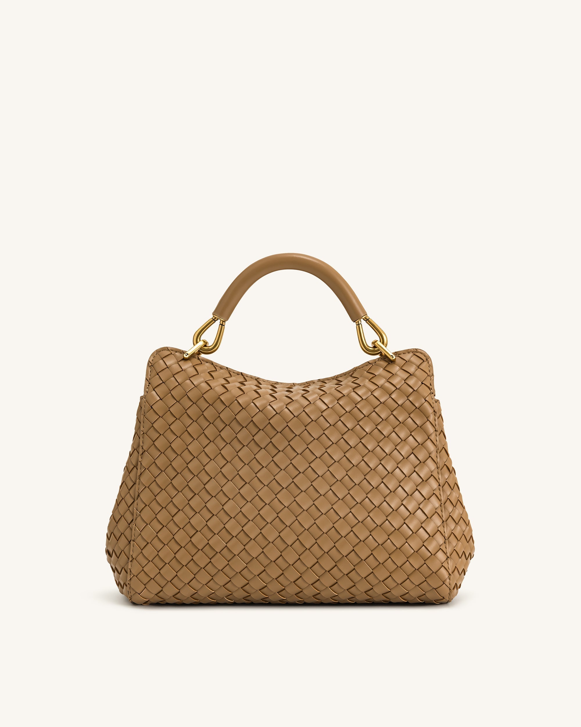 Lucia Klassische gewebte Henkeltasche – Braun