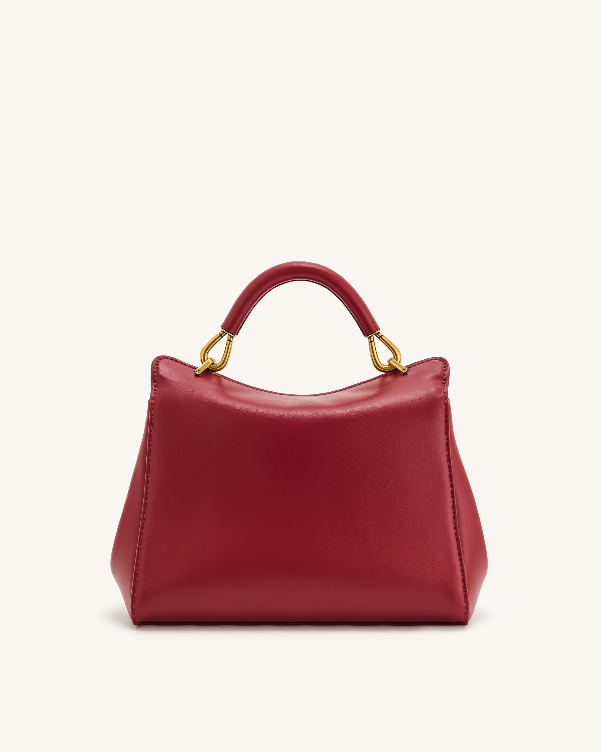 Lucia Classic Henkeltasche – Bordeauxrot (veganes Leder)