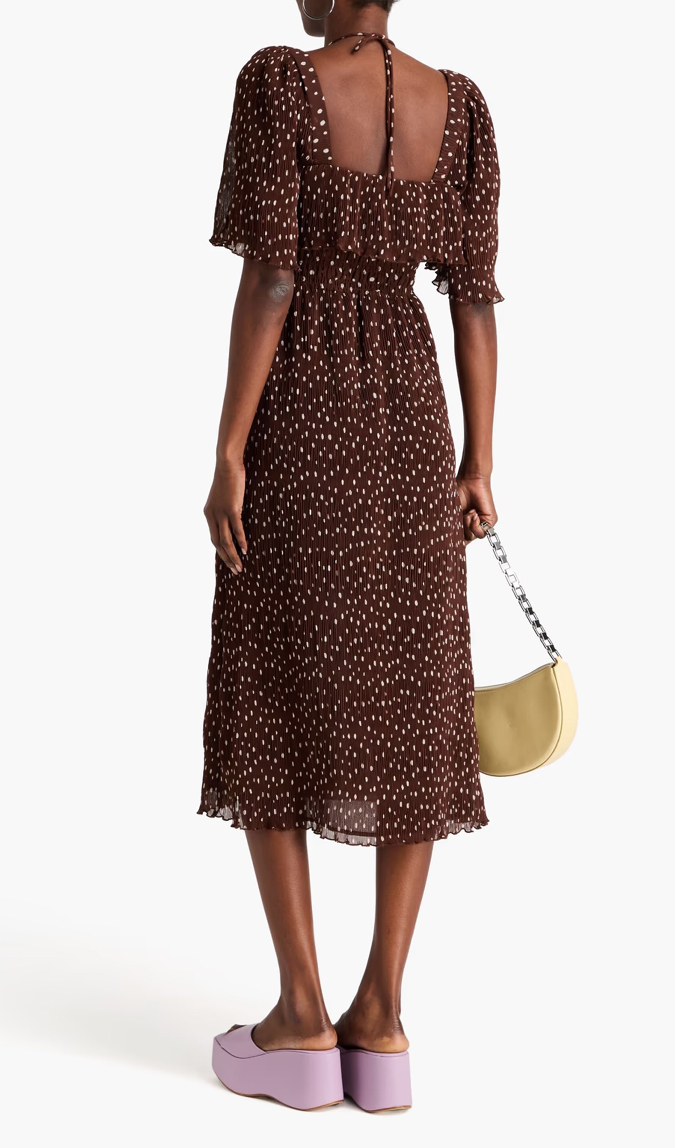 Rüschenkleid mit Polka-Dots