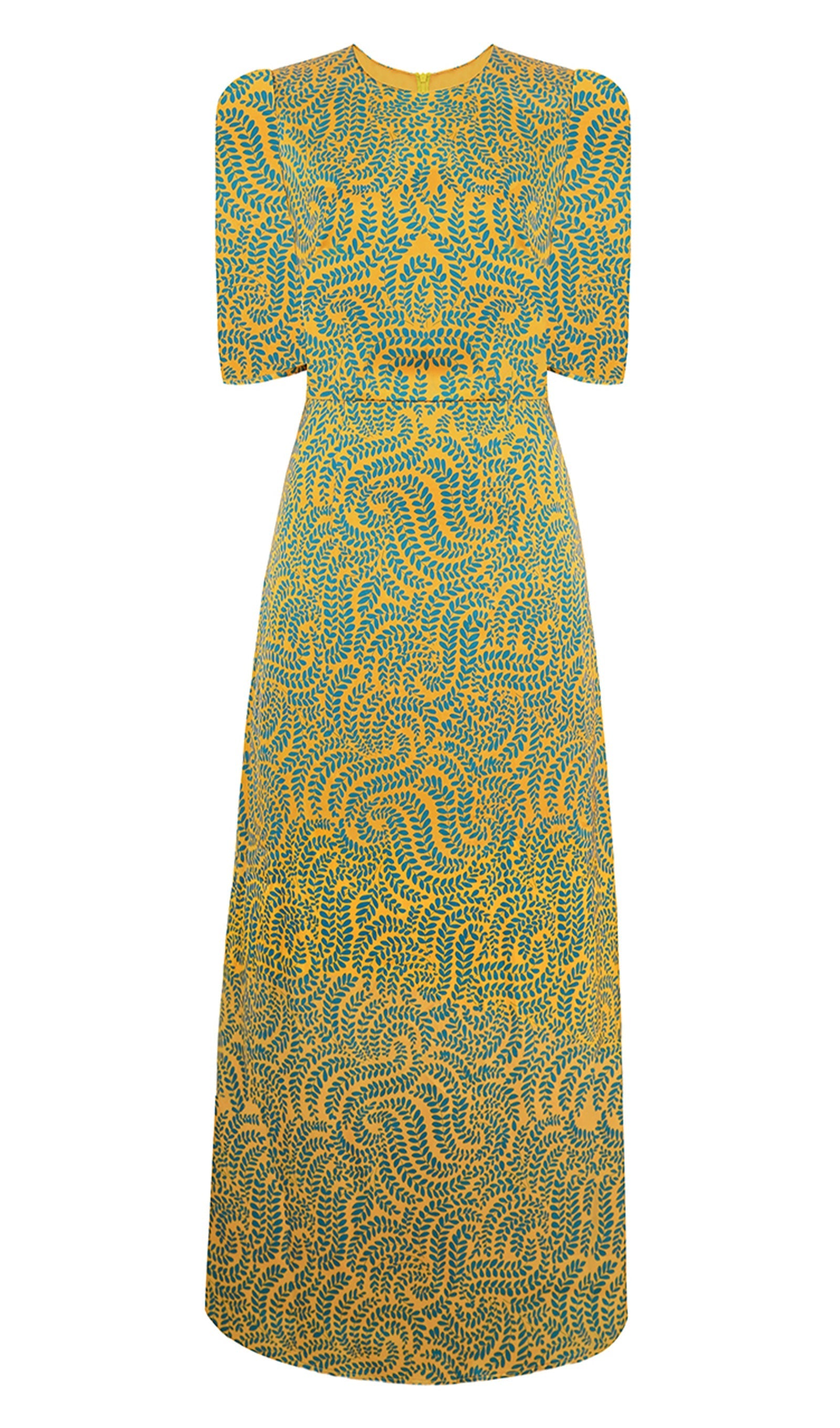Floral Satin Unique Slim Fit Maxi Dress
