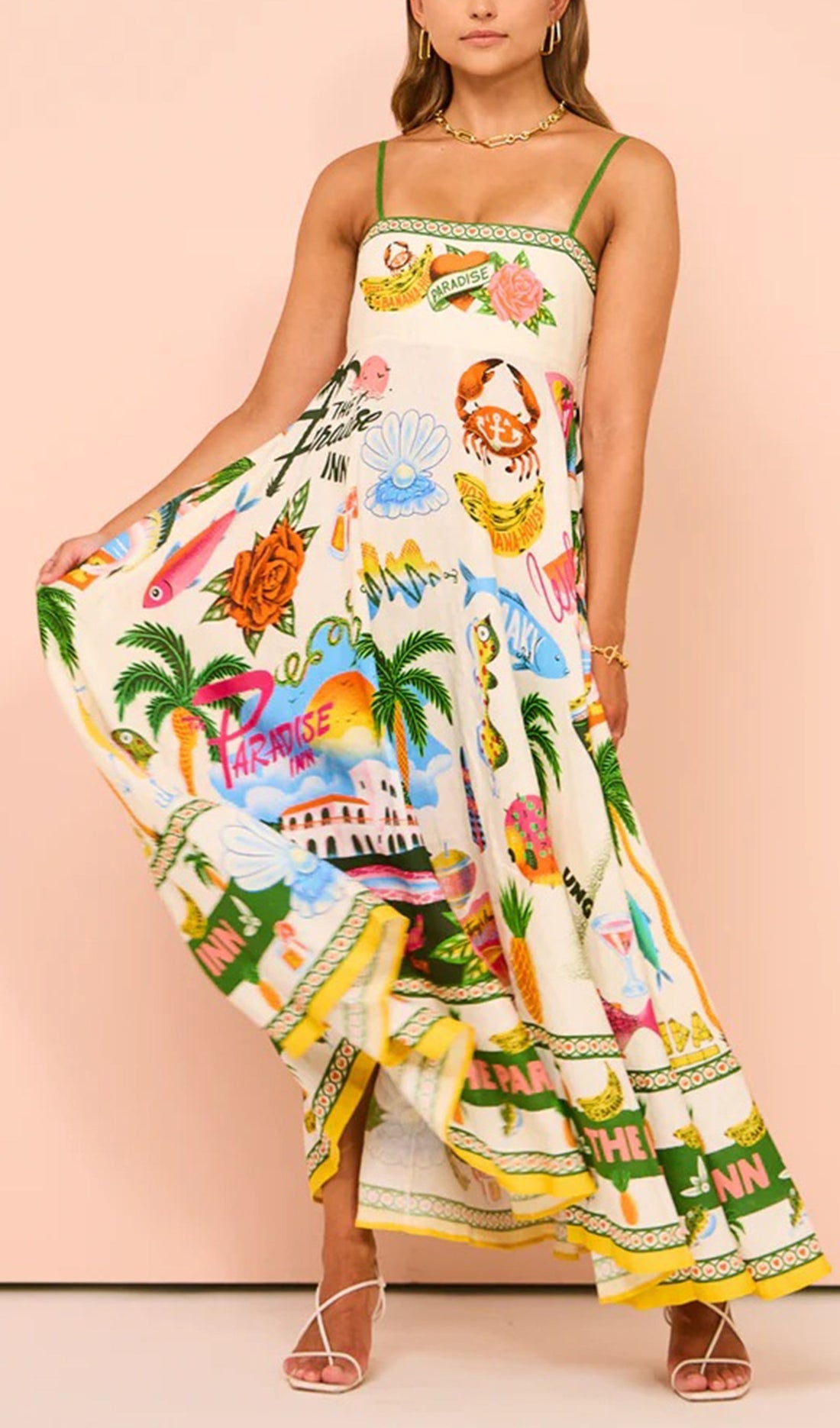 Sexy Maxi-Kleid mit Blumenmuster