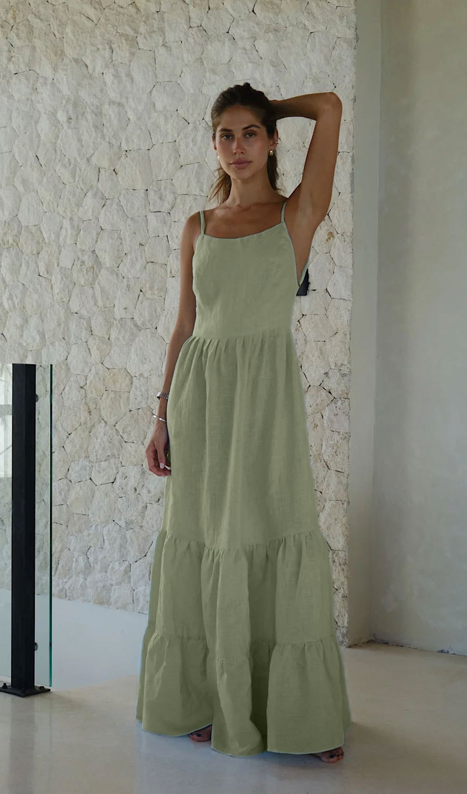 Oralie Uni Maxikleid