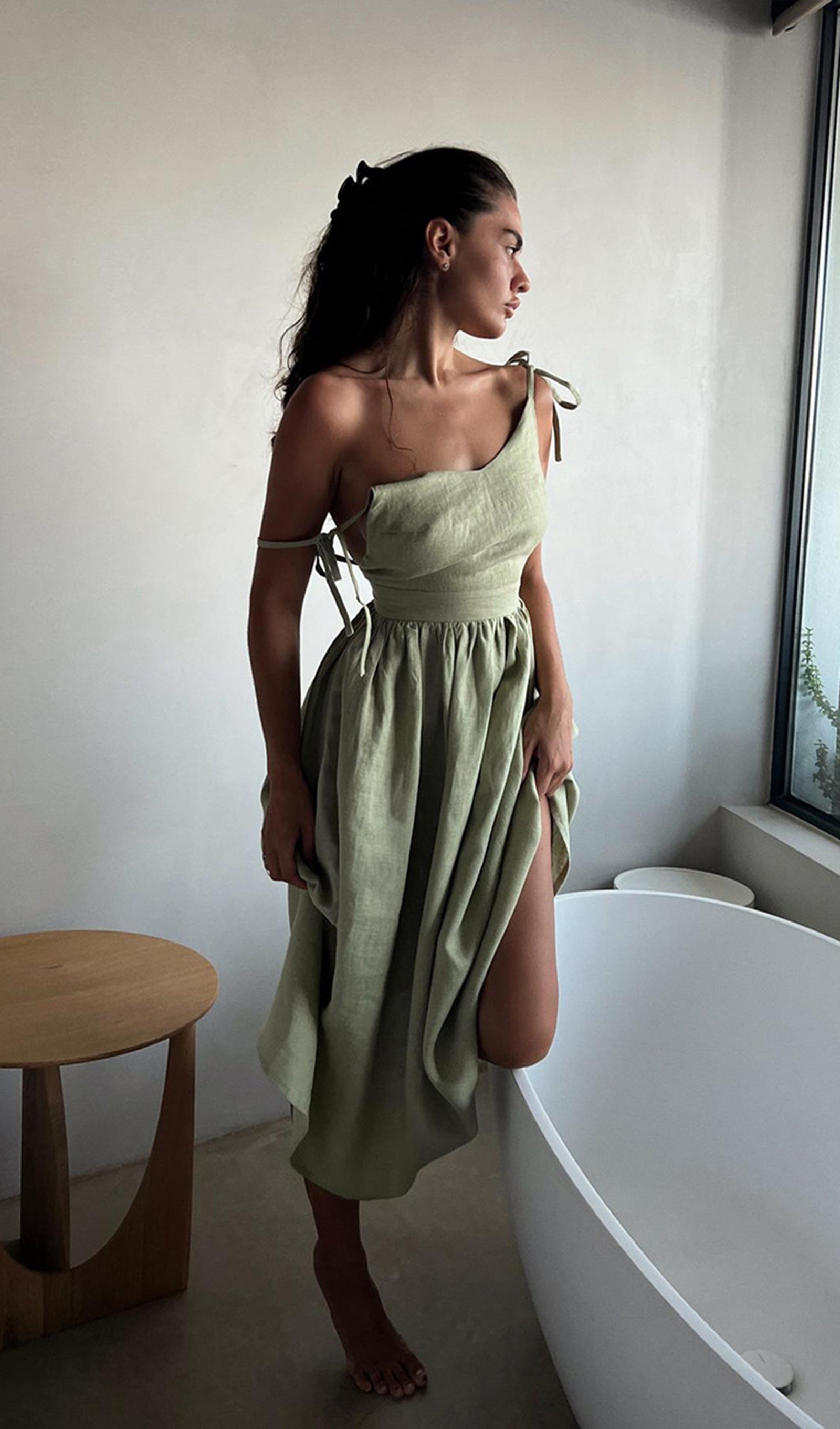 Bella Cotton A-Line Midi Dress