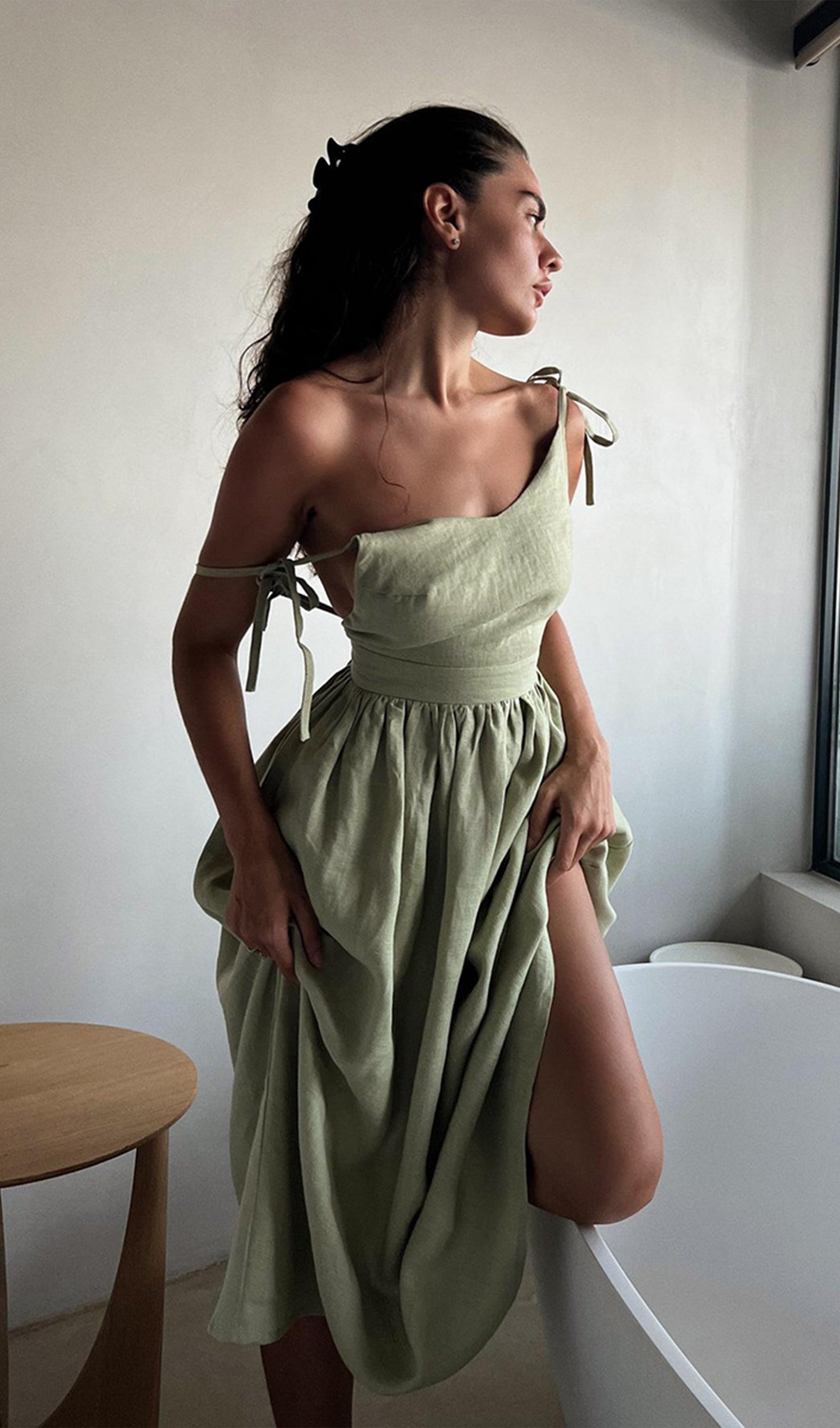 Bella Cotton A-Line Midi Dress