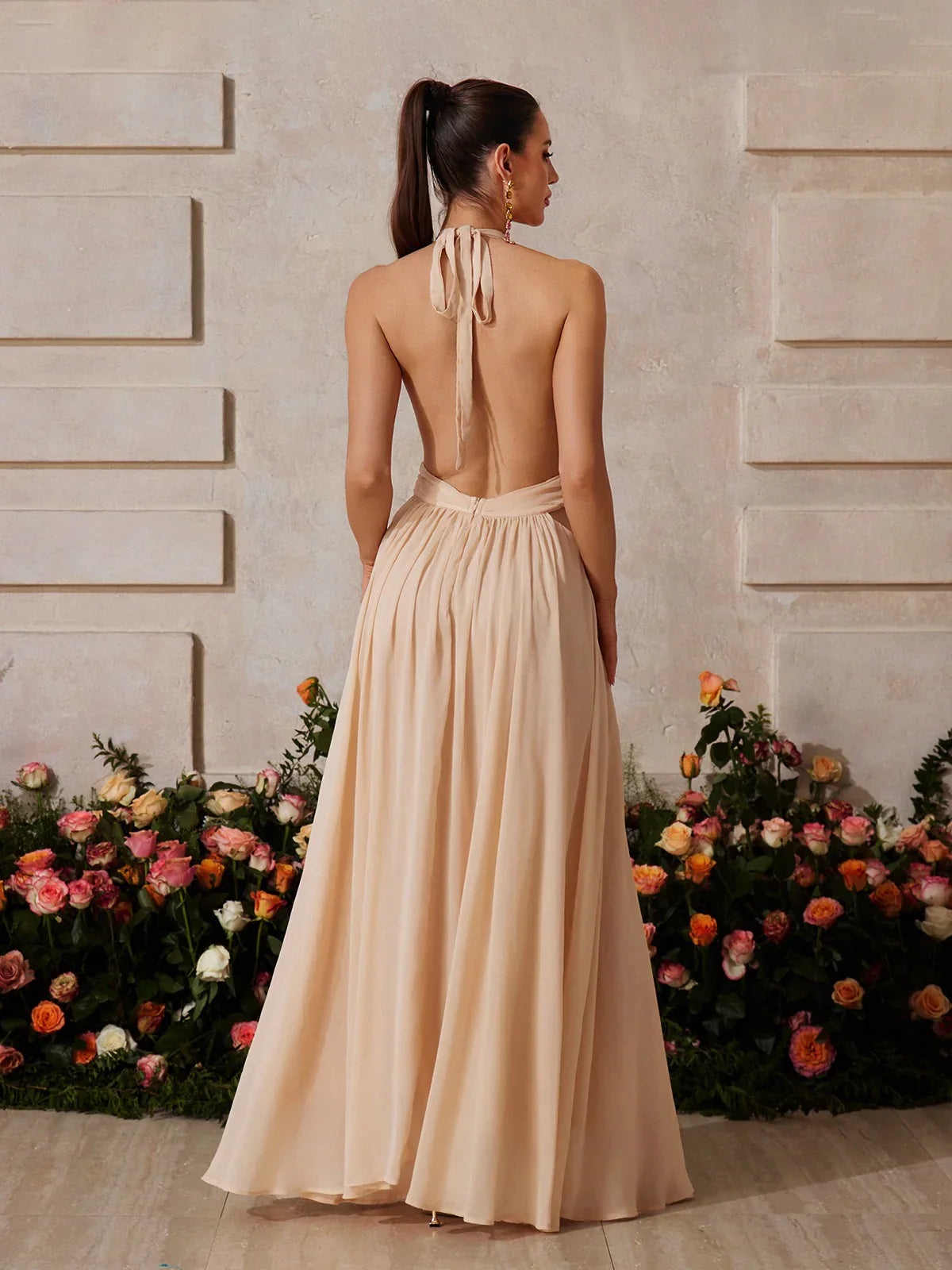 Soleil Halter Maxikleid